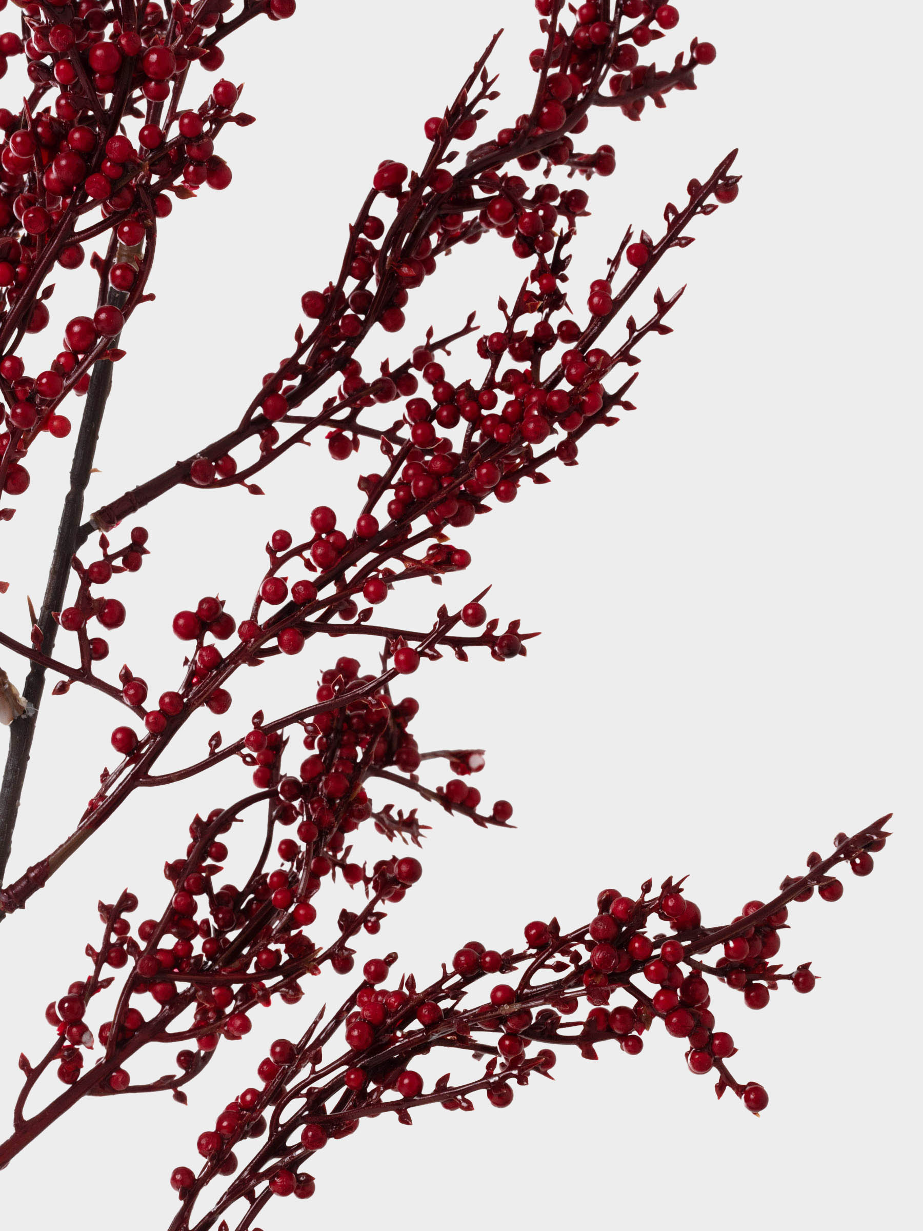 Ветка декоративная, 82 см, пеноплат/пластик, Красные ягоды, Red berry, image-3