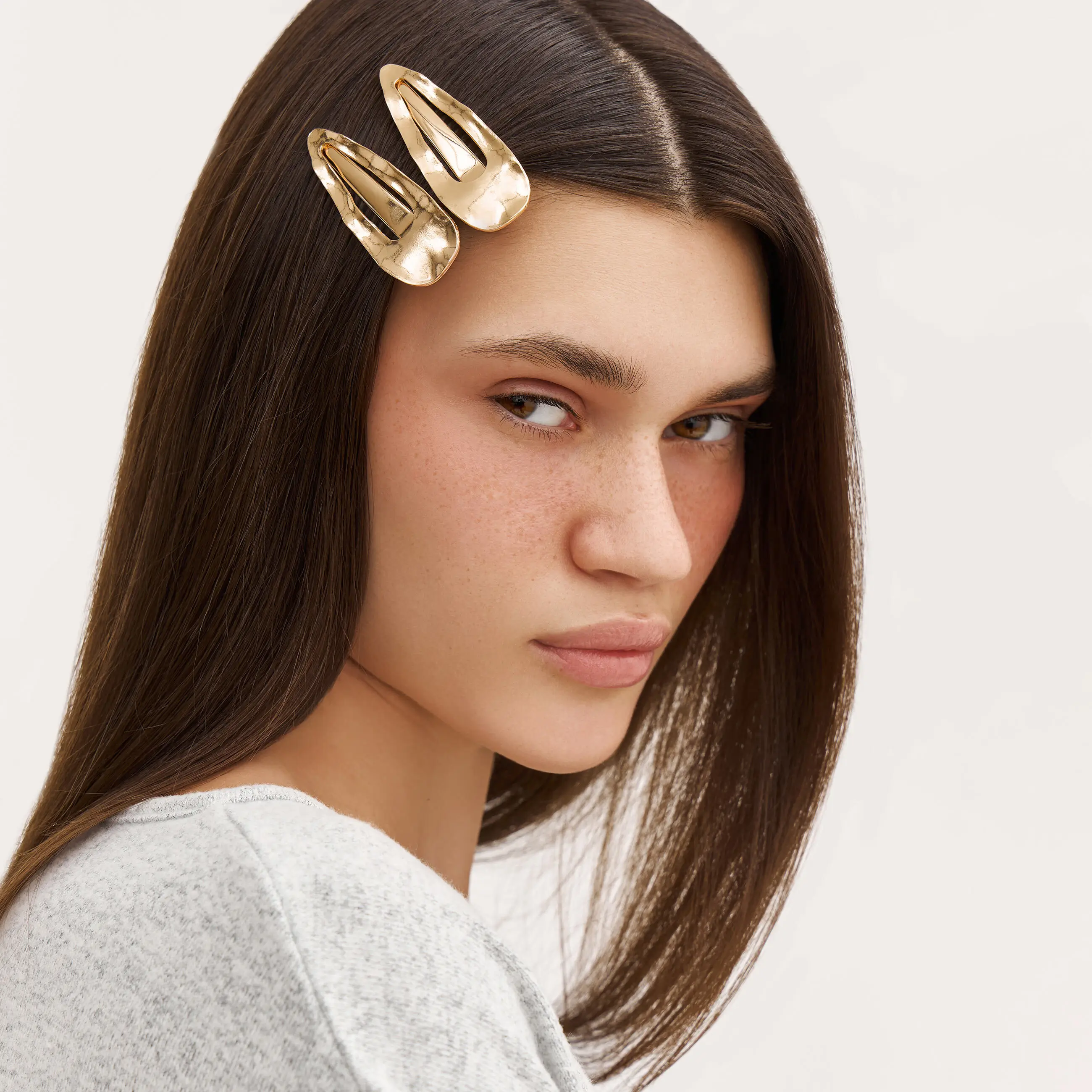 Шаш қыстырғыш, 6 см, металл, алтын, Hairstyle