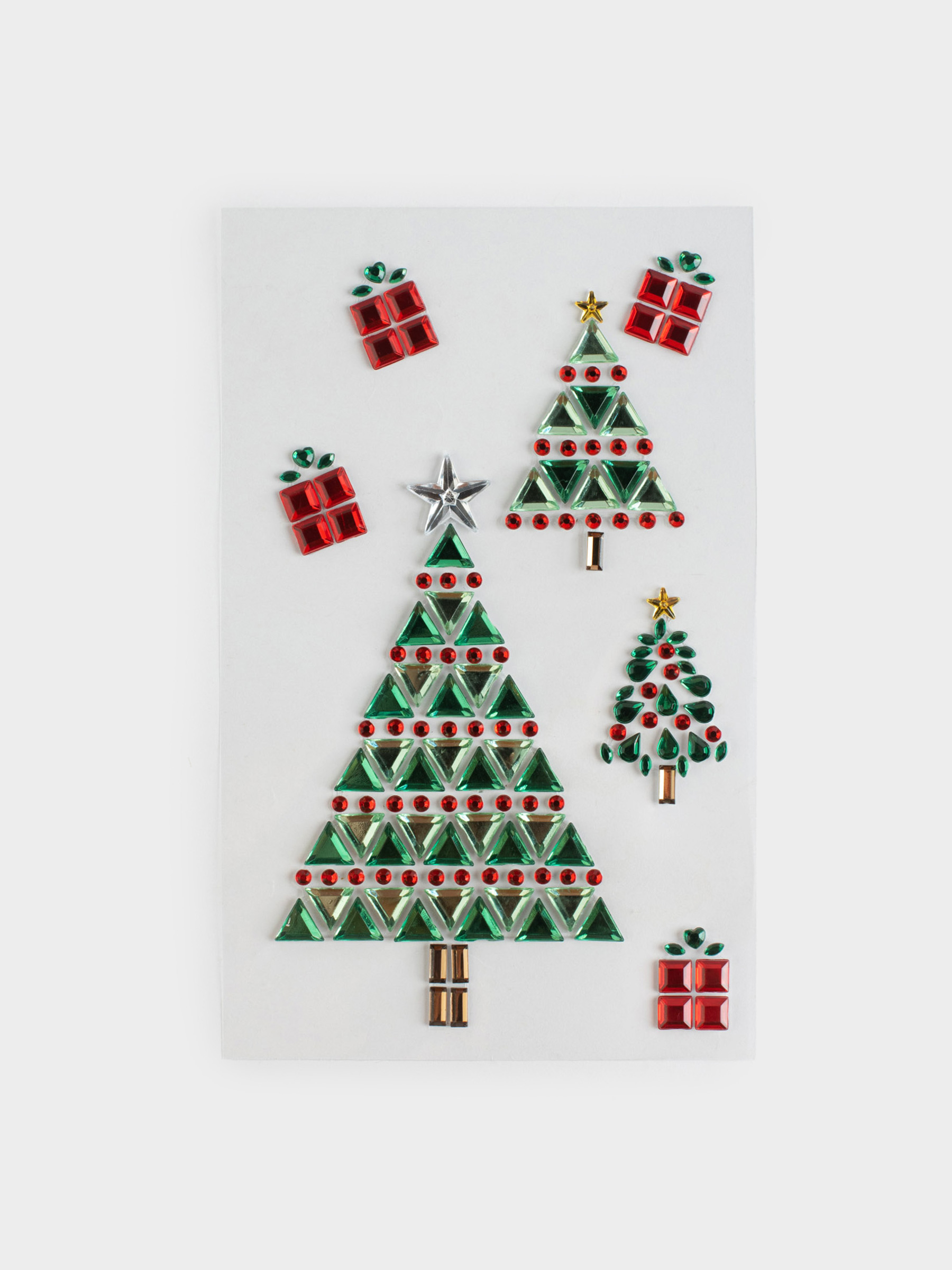 Жапсырмалар жинағы, 9х17 см, бір реттік, ПВХ, шыршалар, Christmas decal, image-0