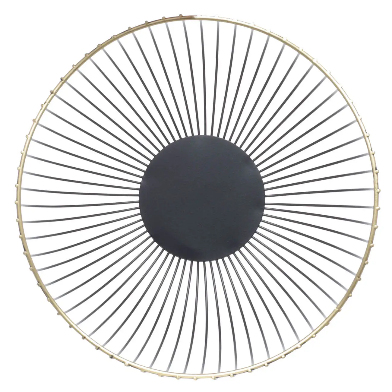 Корзина для фруктов, 26 см, металл, черная, Волнистый край, Twist black