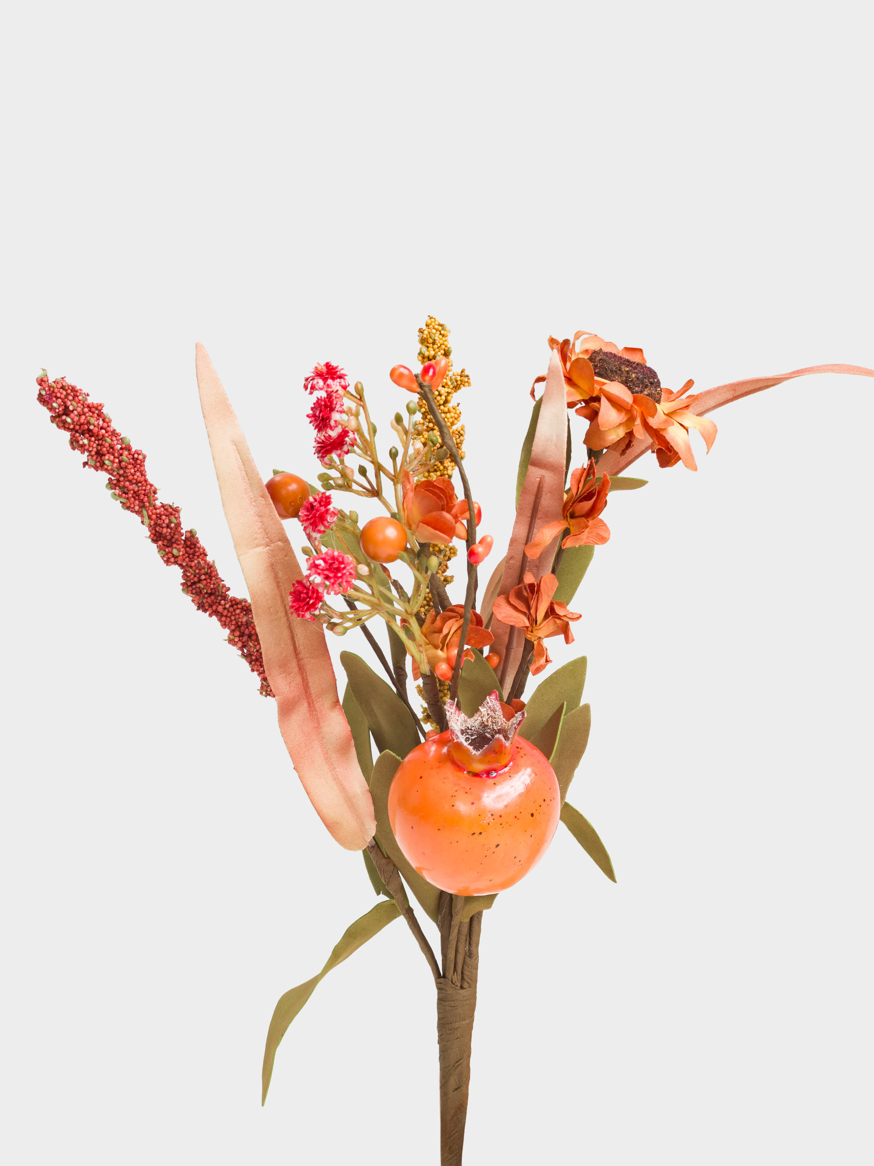 Сәндік бұтақ, 30 см, көбік/полиэстер, Анар және гүлдер, Forest symphony decor, image-1