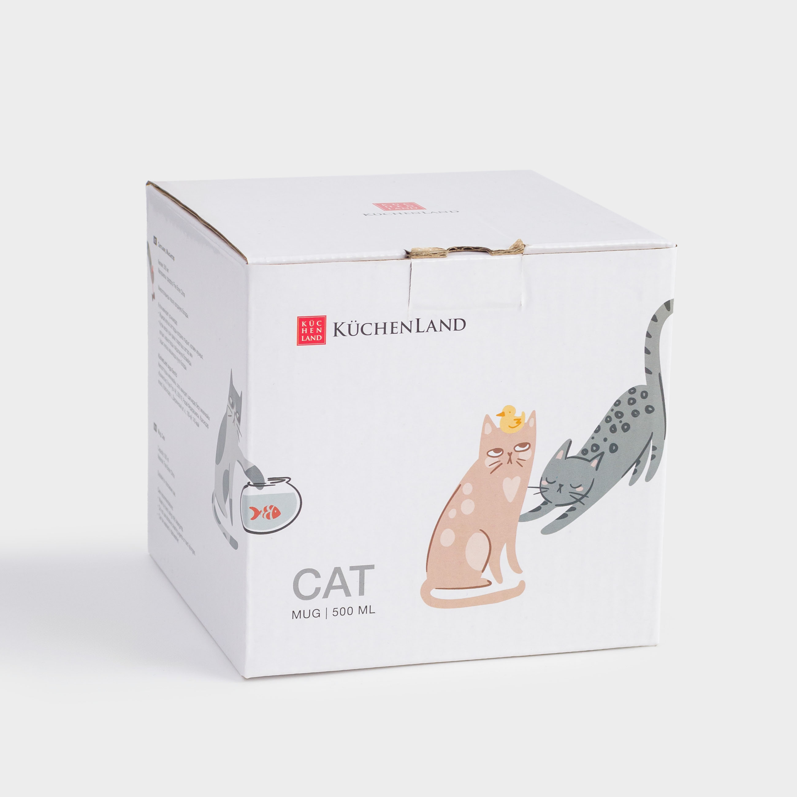 Саптыаяқ, 500 мл, фарфор F, ақ, Мысықтар, Cat, image-5