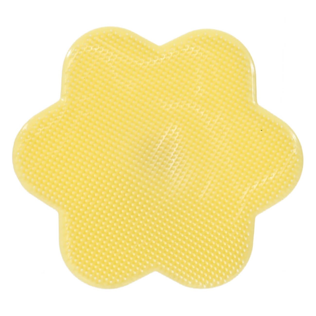Щетка для очищения лица, 8 см, массажная, на присоске, силикон, желтая, Звезда, Manny изображение № 1