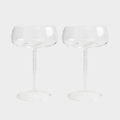 Бокал-креманка для шампанского, 270 мл, 2 шт, стекло Б/стразы, Sorento crystal ,image-0