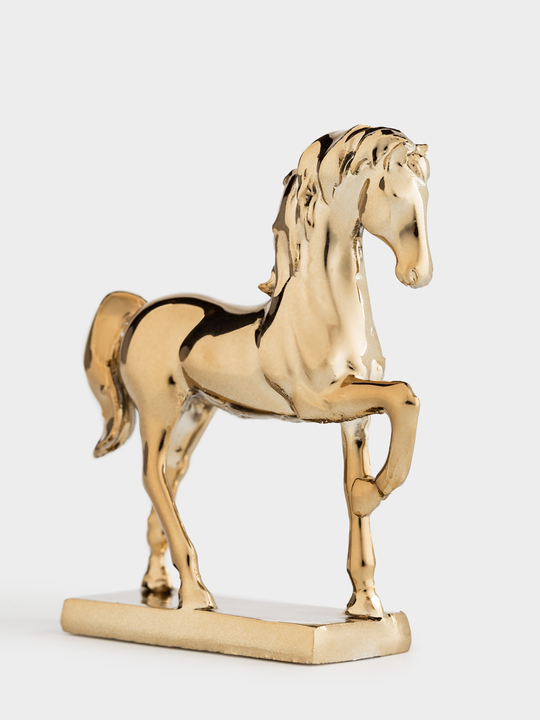 Мүсінше, 8 см, полирезин, шампан, Жылқы, Horse gold, image-2