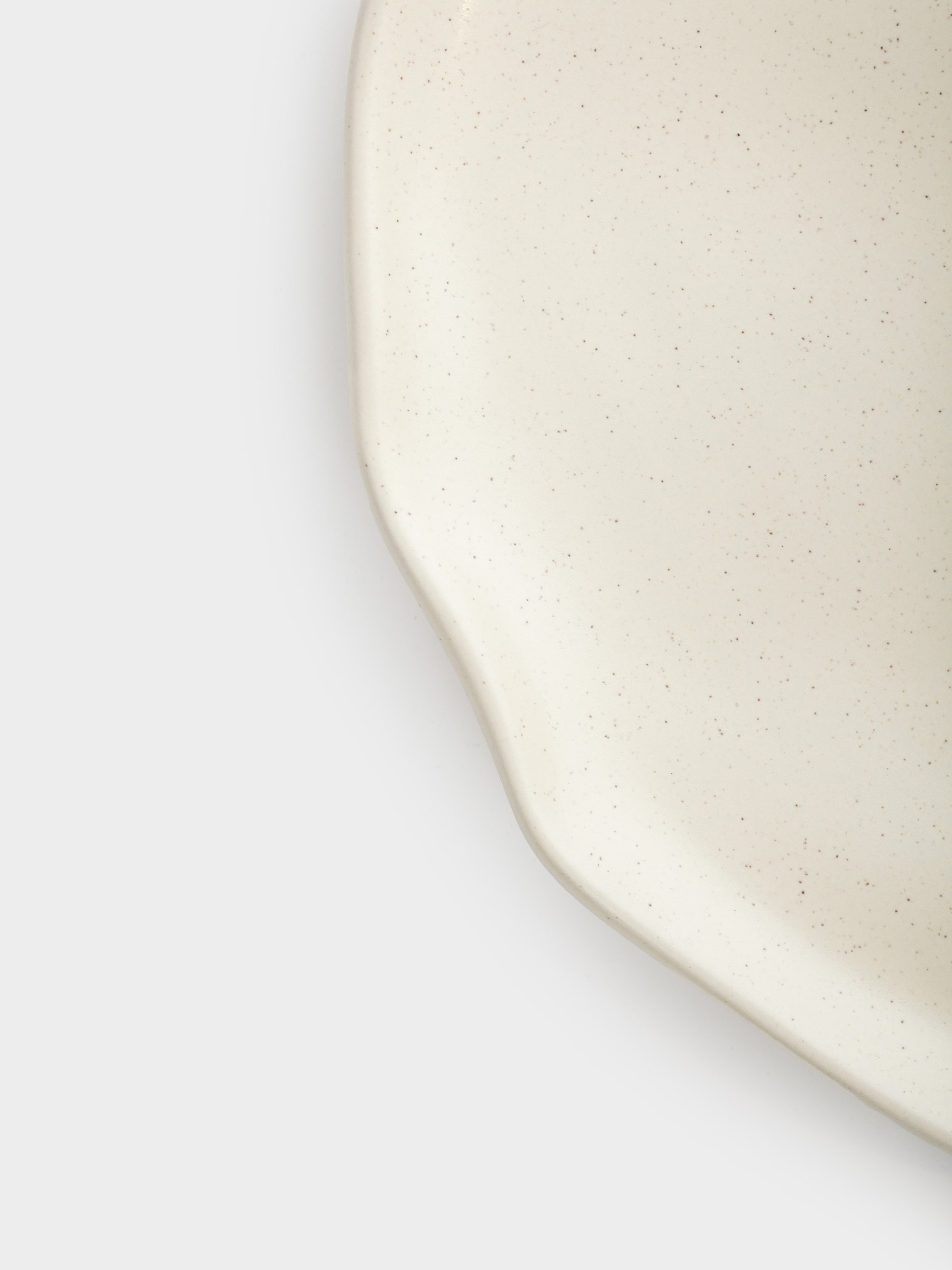 Тарелка обеденная, 27 см, керамика, молочная, Мятый эффект, Crumple creme, image-2