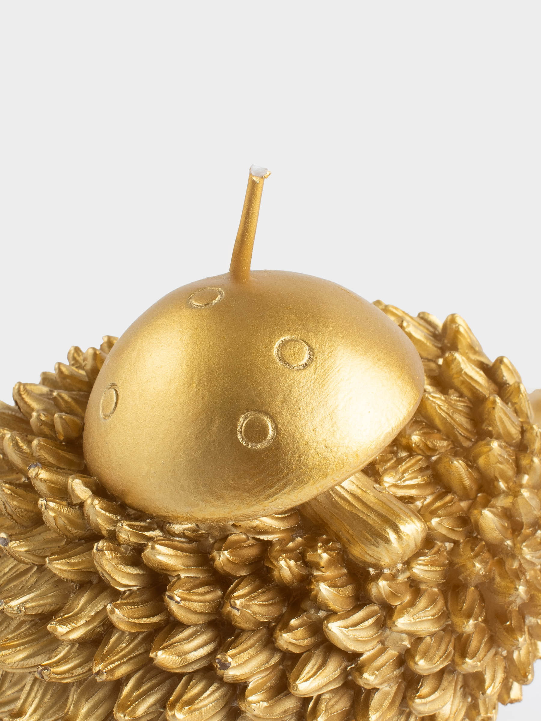 Шам, 11х9 см, алтын түстес, саңырауқұлағы бар кірпі, Golden glow, image-4