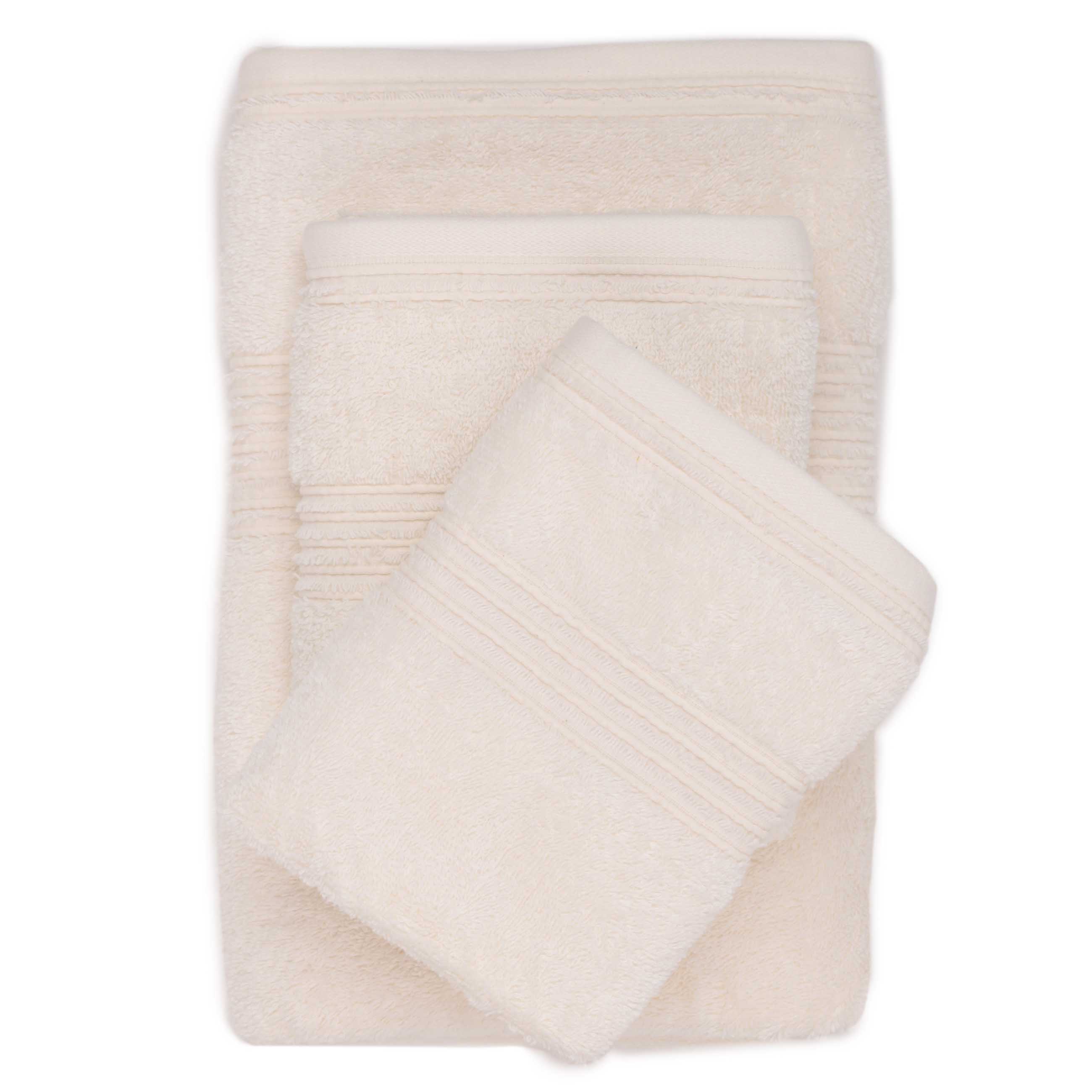 Комплект полотенец, 40х60/50х90/70х140 см, 3 шт, хлопок, молочный, Natural cotton, image-1