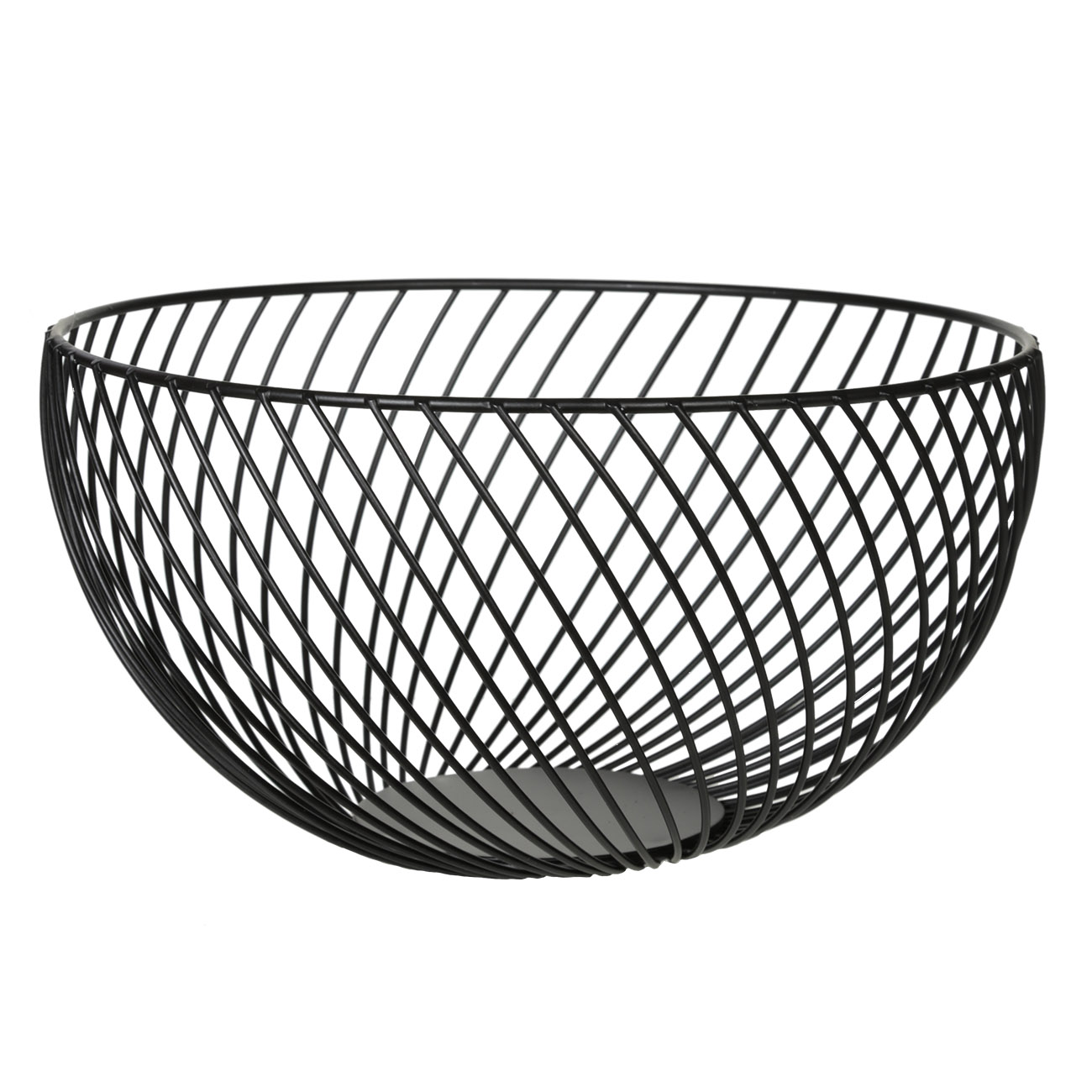Корзина для фруктов, 26 см, металл, черная, Twist black, image-0