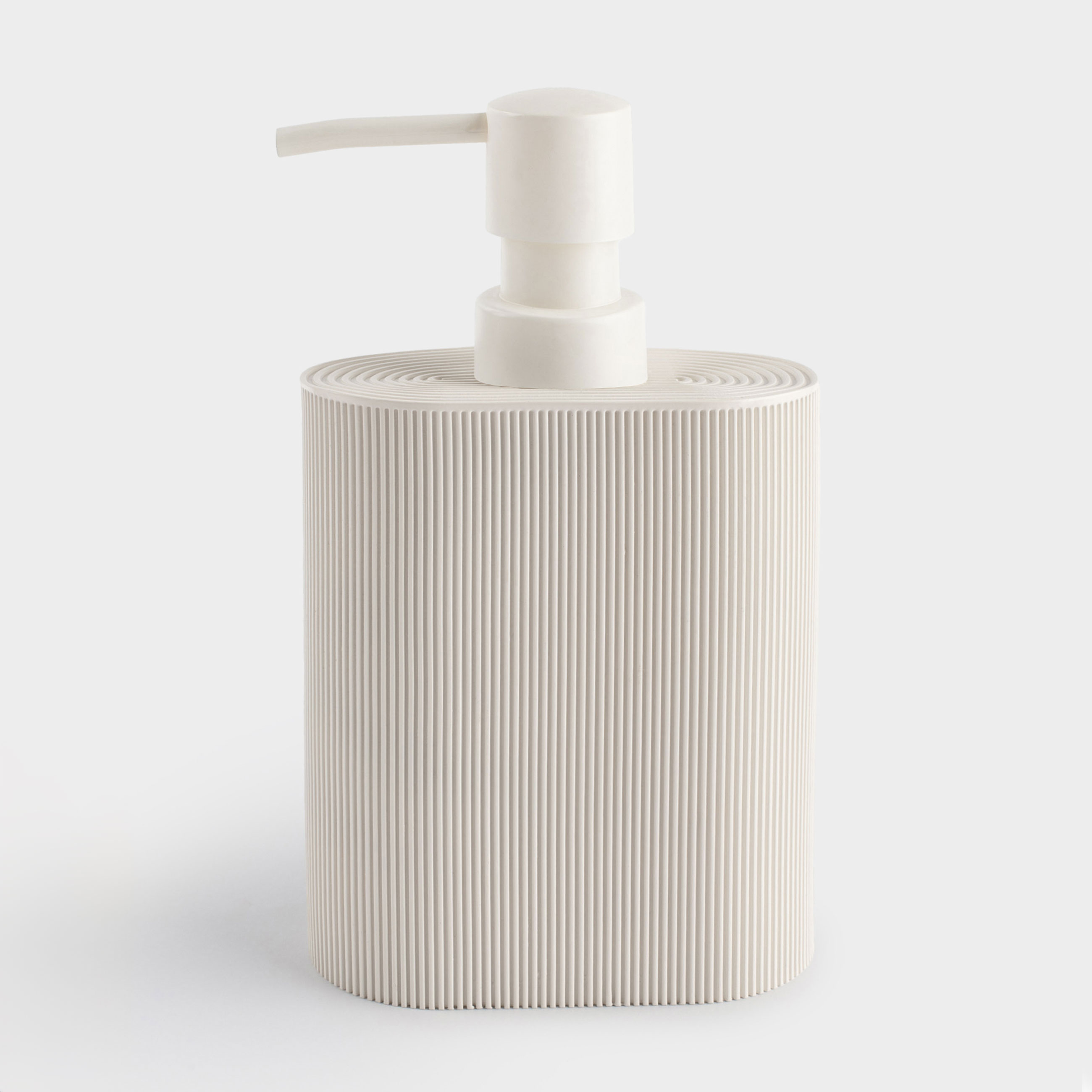 Сұйық сабын мөлшерлегіші, 320 мл, полирезин/пластик, сүт түстес, White stripes