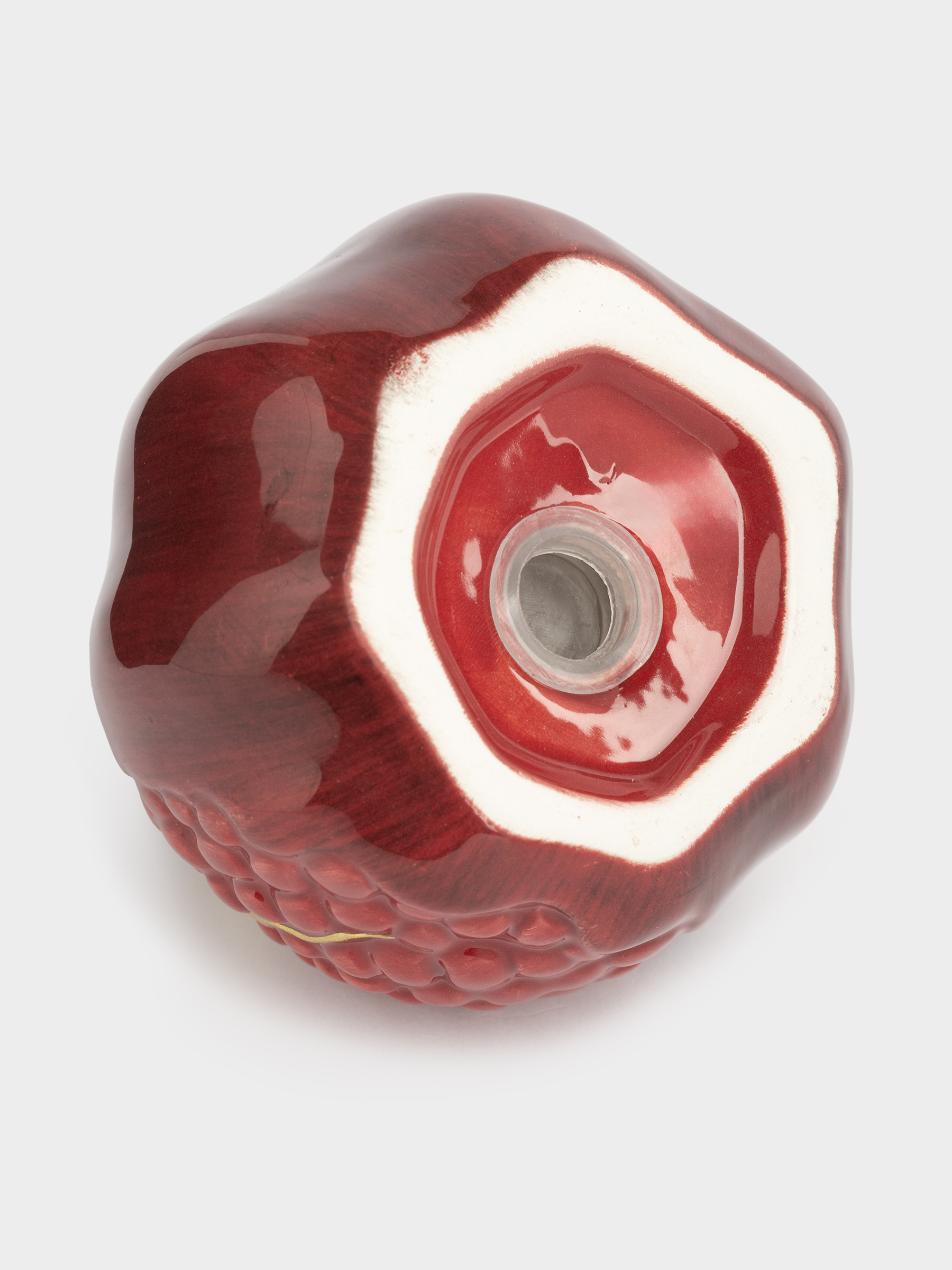 Тұз немесе бұрышқа арналған ыдыс, 8 см, керамика, қою қызыл, Анар, Pomegranate, image-3