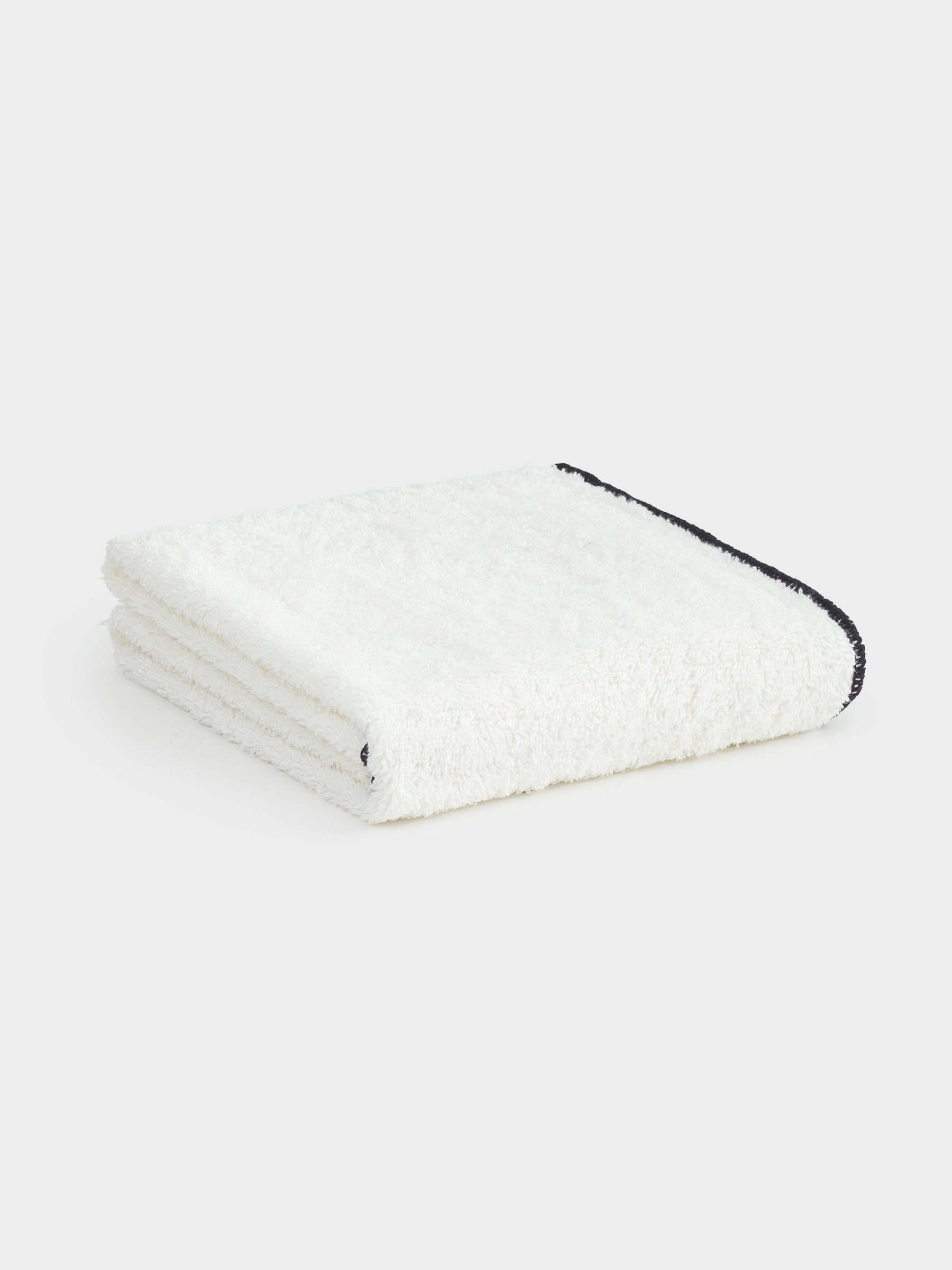 Полотенце, 50х90 см, хлопок, бежевое, Черный кант, Frotte cotton, image-0