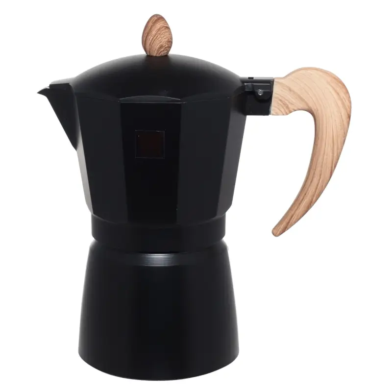Кофеварка гейзерная, 300 мл, алюминий/пластик, черная, Espresso ,image-0