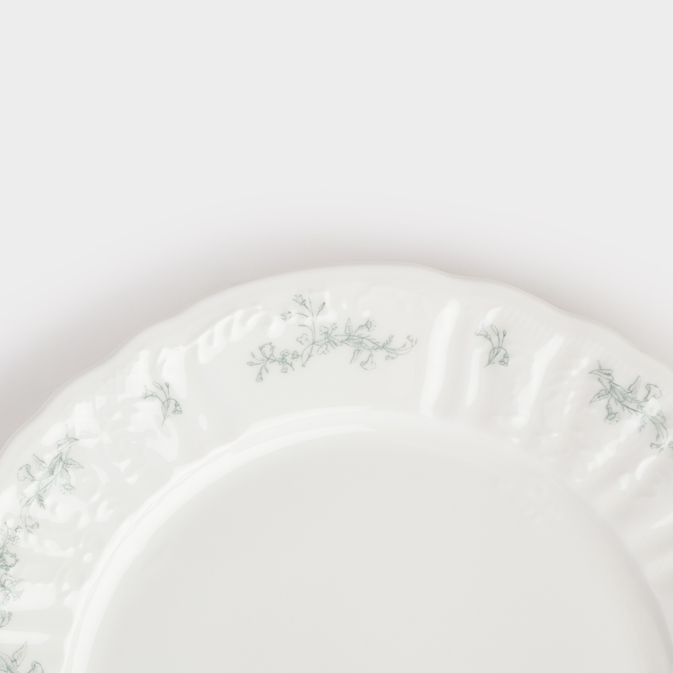 Тарелка закусочная, 20 см, фарфор Fine Bone China, белая, Кролик и цветы, Easter blooming, image-3