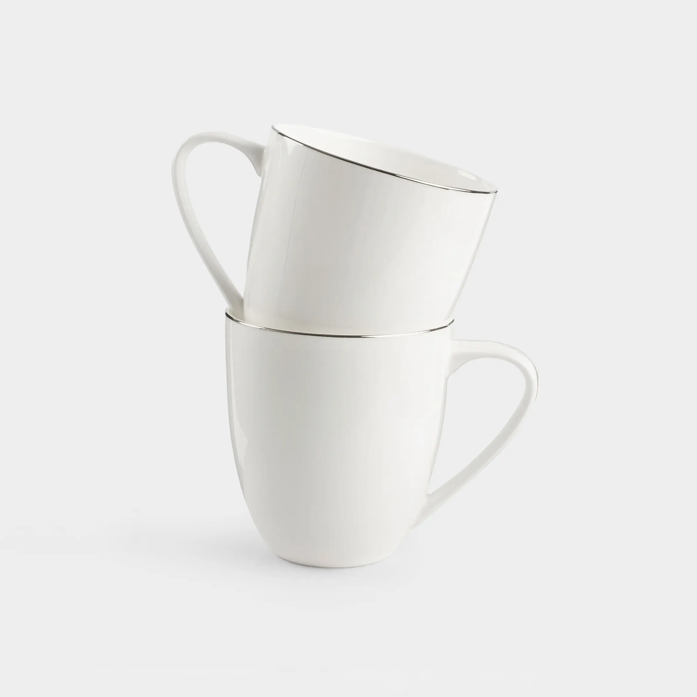 Шыныаяқ, 450 мл, 2 дана, фарфор F, ақ, Ideal silver, image-0