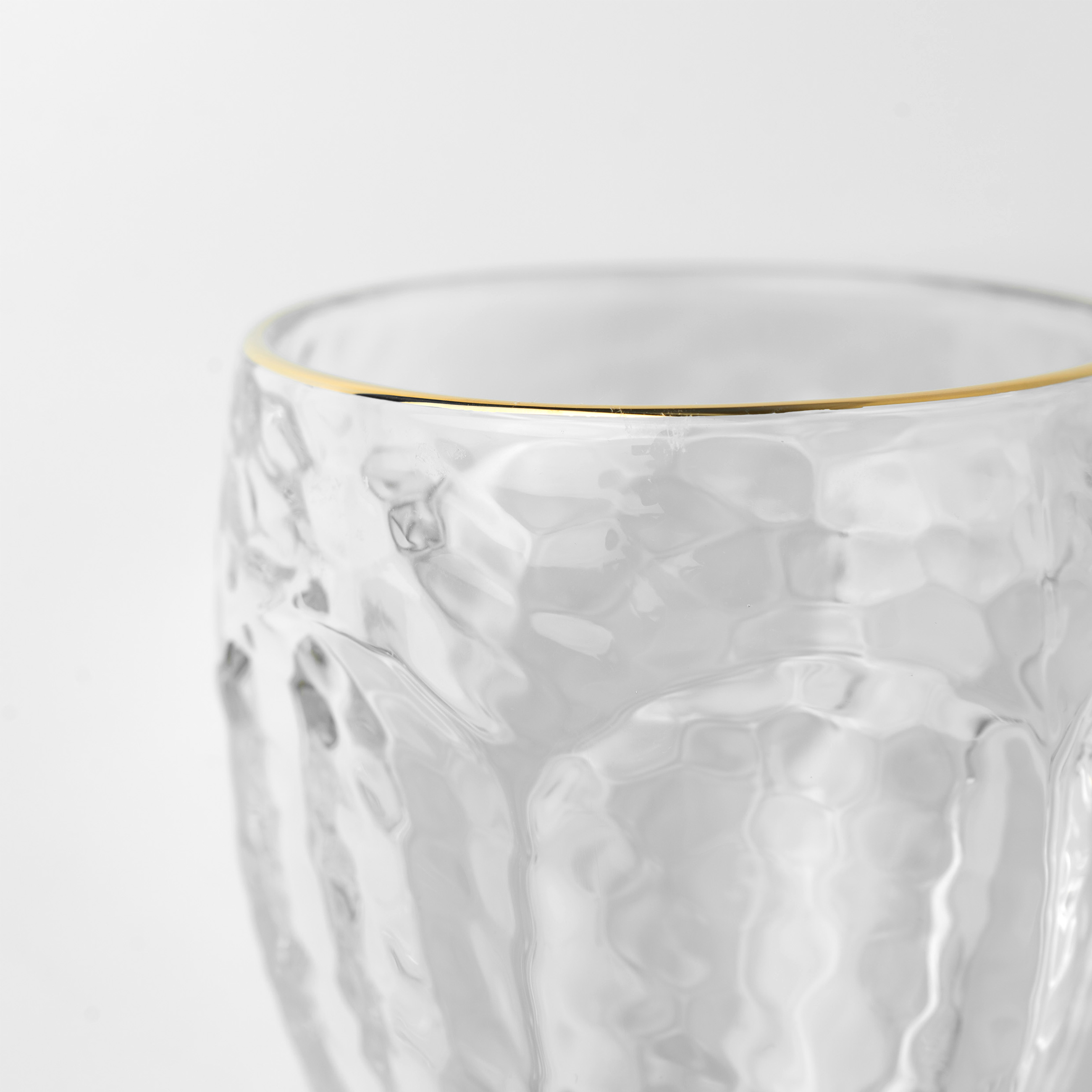 Стакан для виски, 10 см, 320 мл, 2 шт, стекло, с золотистым кантом, Ripply gold, image-4