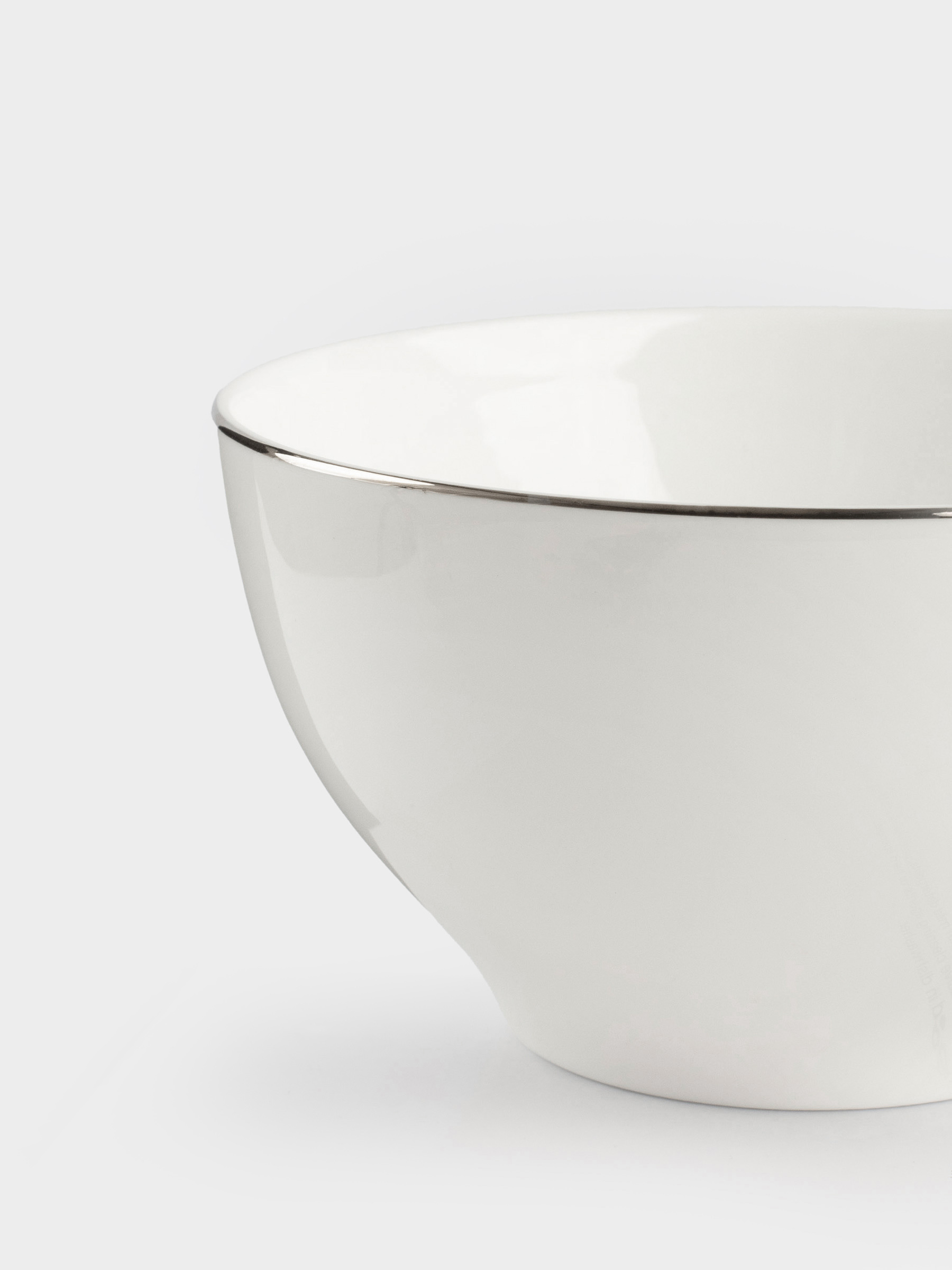 Пиала, 12х6 см, 2 дана, Фарфор F, ақ, Ideal silver, image-3