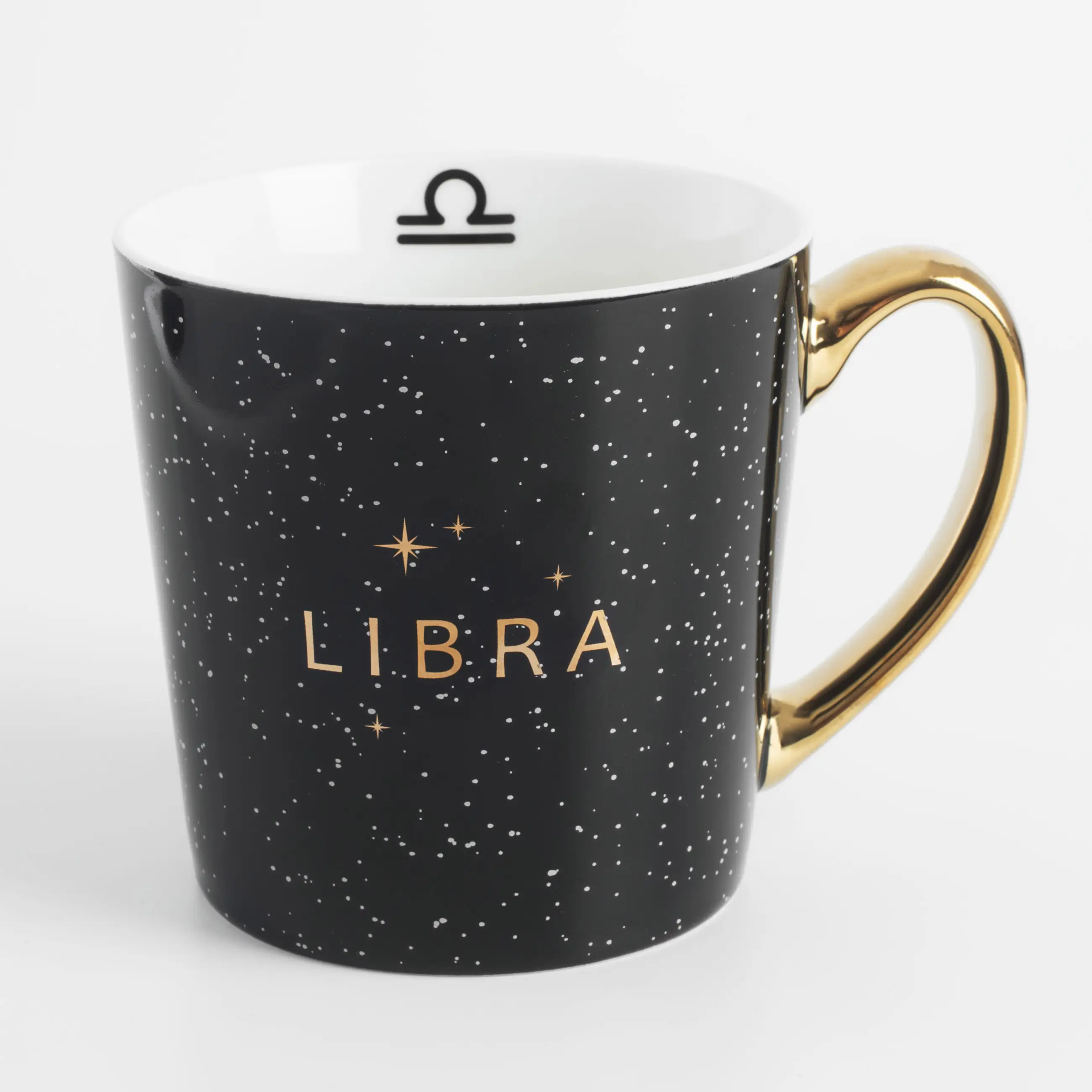 Кружка, 500 мл, фарфор N, черно-золотистая, Весы, Zodiac
