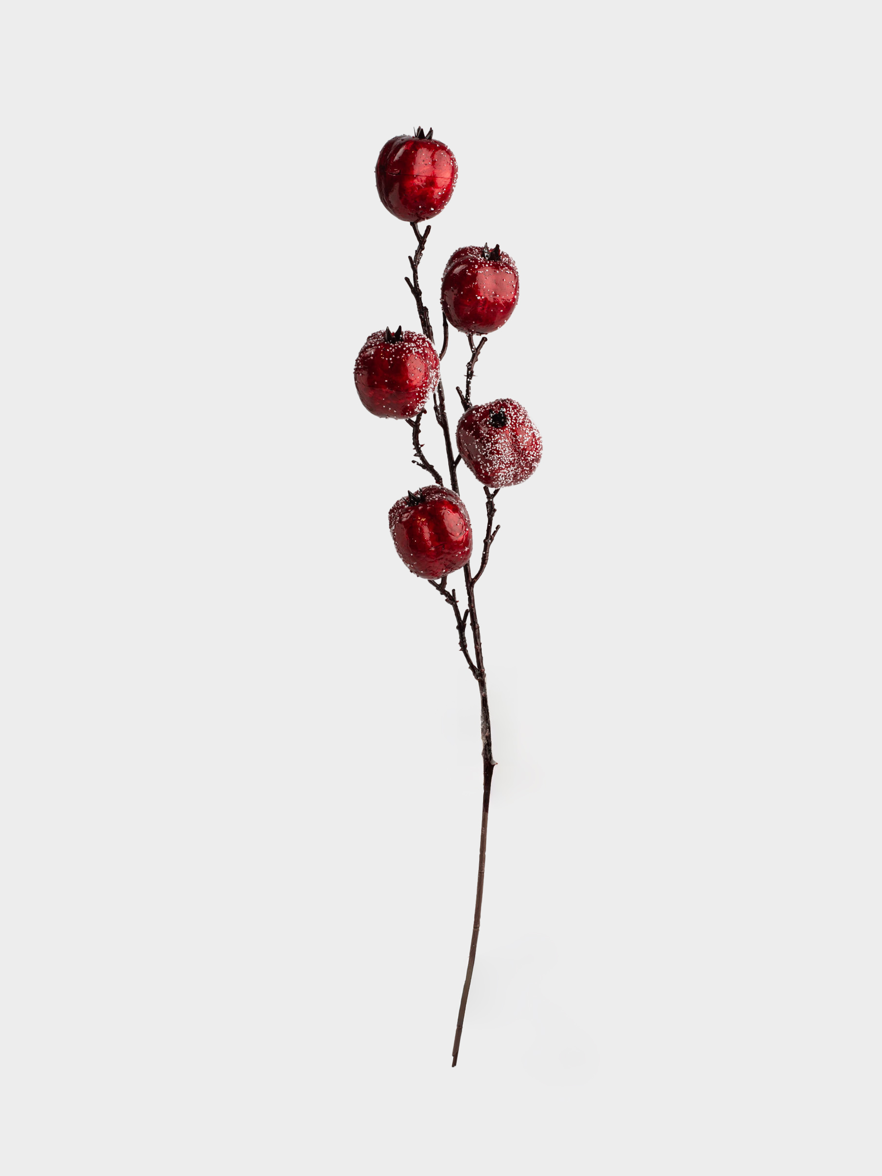 Ветка декоративная, 65 см, пенопласт, Гранаты, Garnet decor, image-0