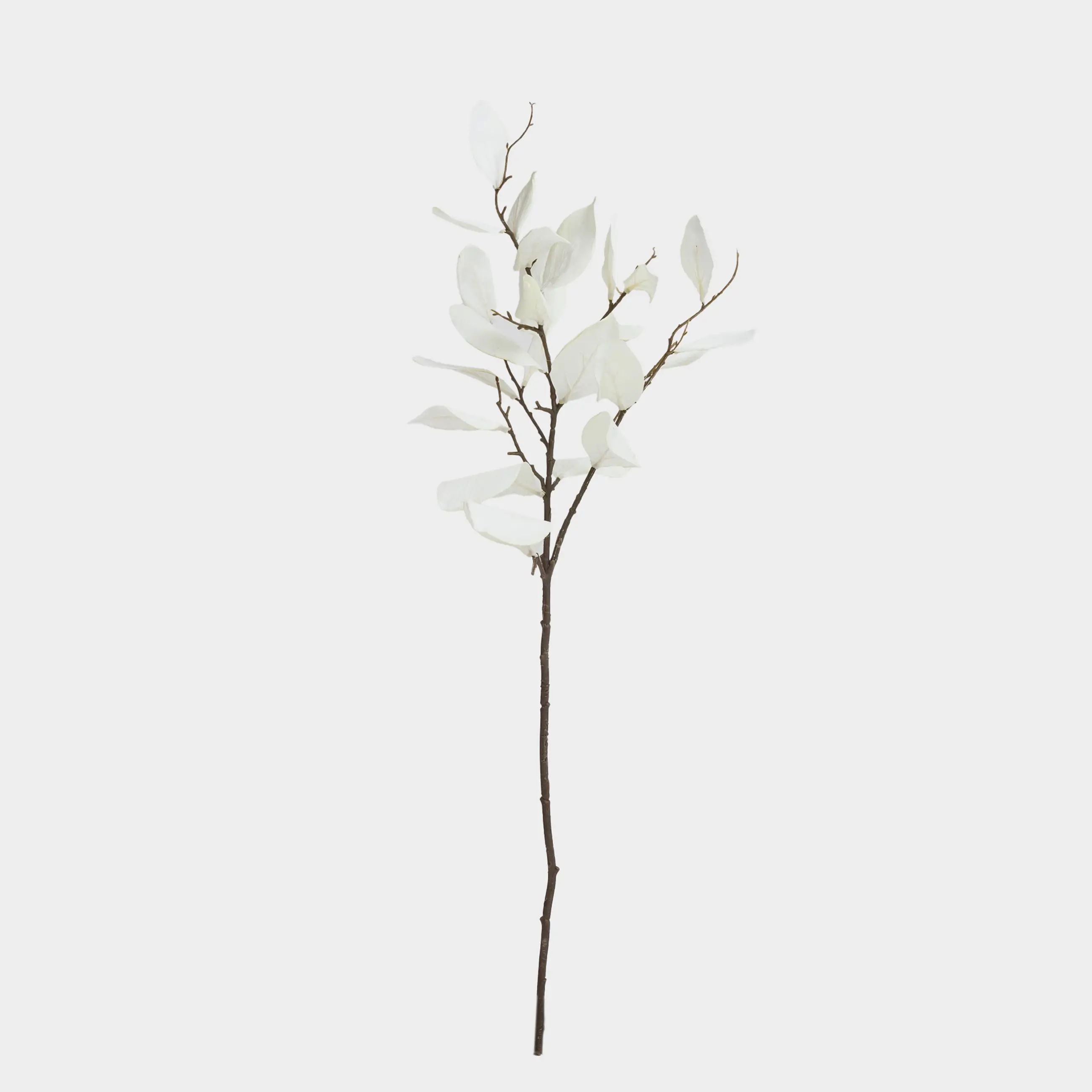 Ветка декоративная, 80 см, пластик/полиэстер, Белые листья, Broadleaf decor