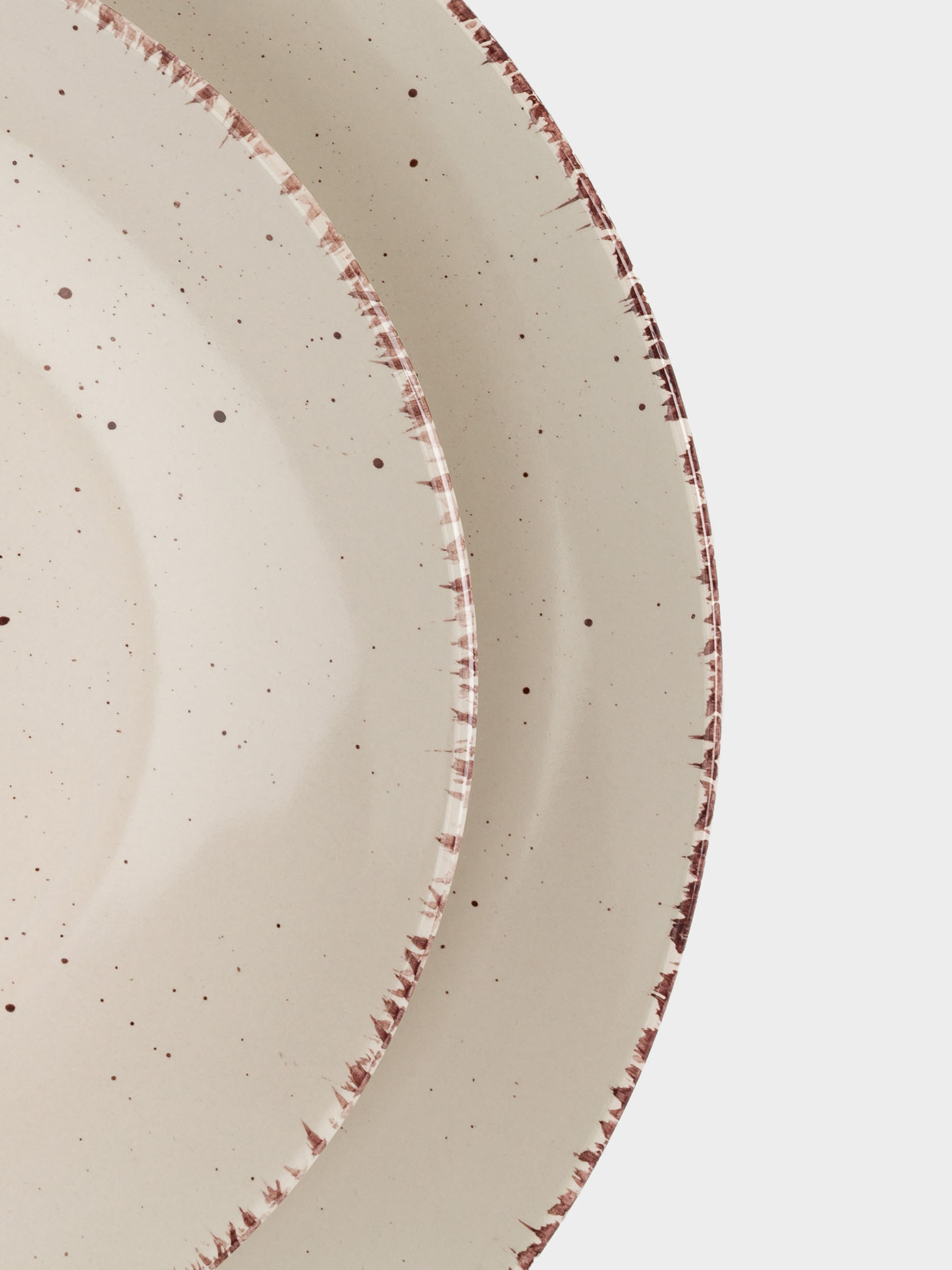 Түскі ас жиынтығы, 6 тұлға, 18 зат, керамика, сарғылт, дақ, Speckled, image-4