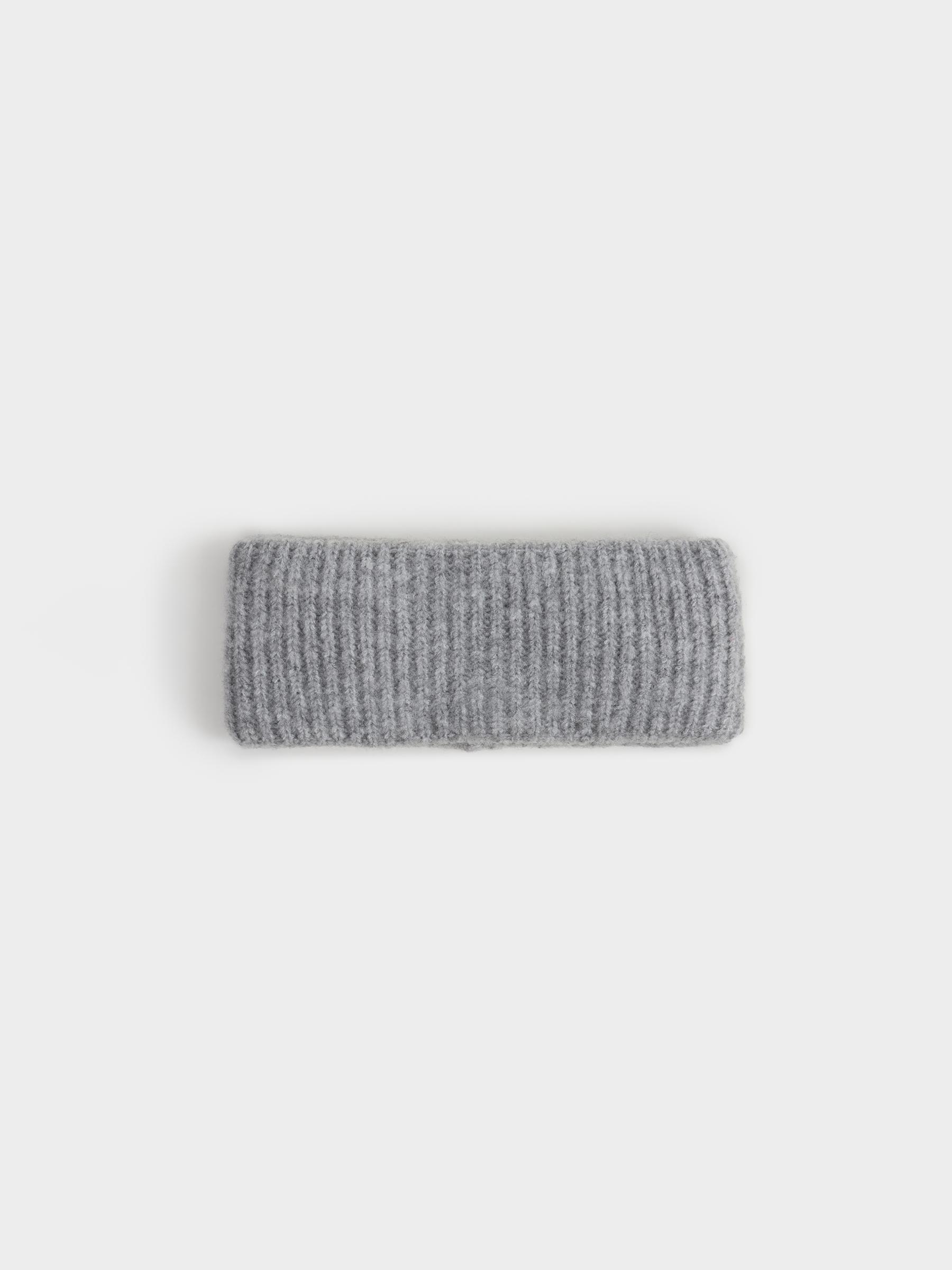 Повязка на голову женская, единый размер, акрил/полиэстер, серая, Knitting, image-0