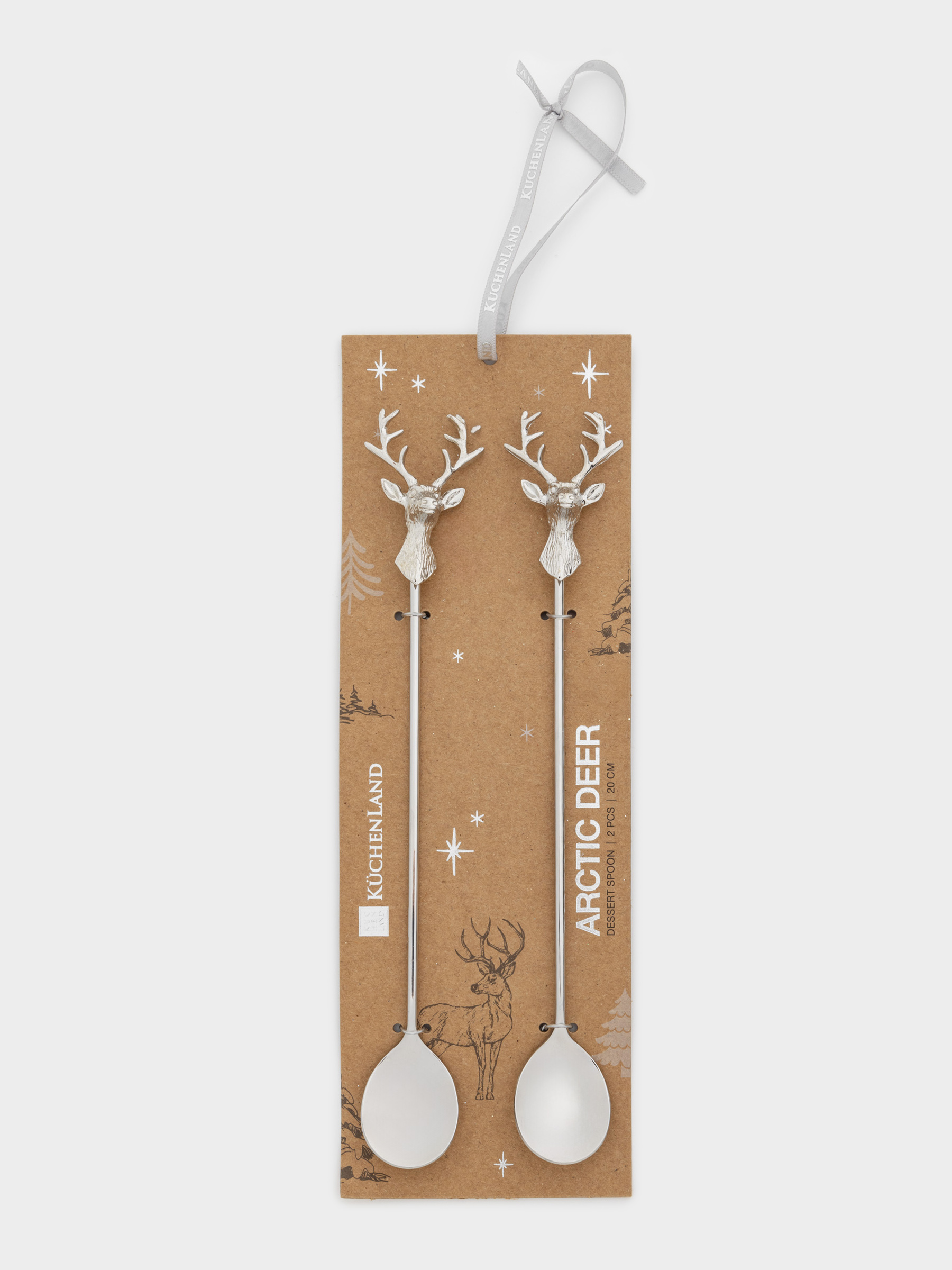 Десерт қасығы, 20 см, 2 дана, болат, Бұғы, Arctic deer, image-5