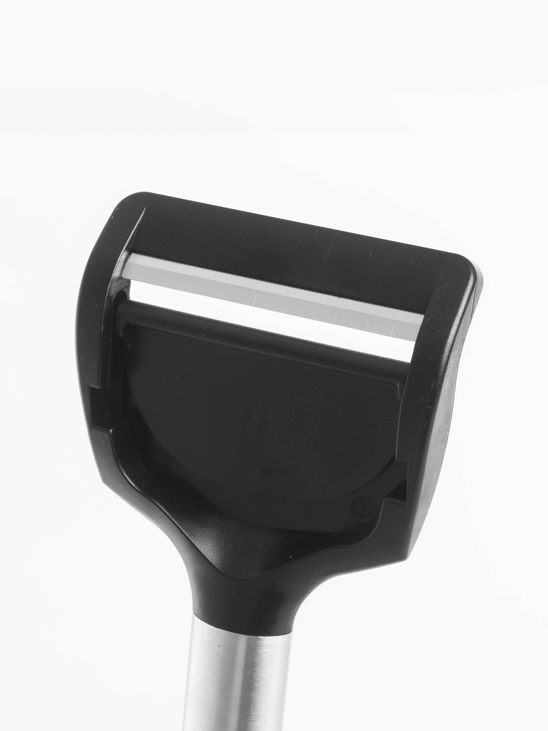 Ірімшік пышағы, 22 см, қалыңдық реттегіші бар, болат / пластик, қара, Spiro, image-3