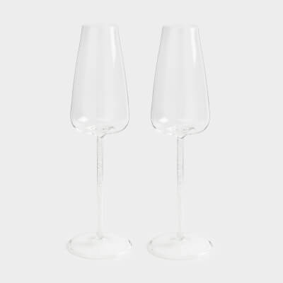 Бокал для шампанского, 270 мл, 2 шт, стекло Б/стразы, Sorento crystal ,image-0