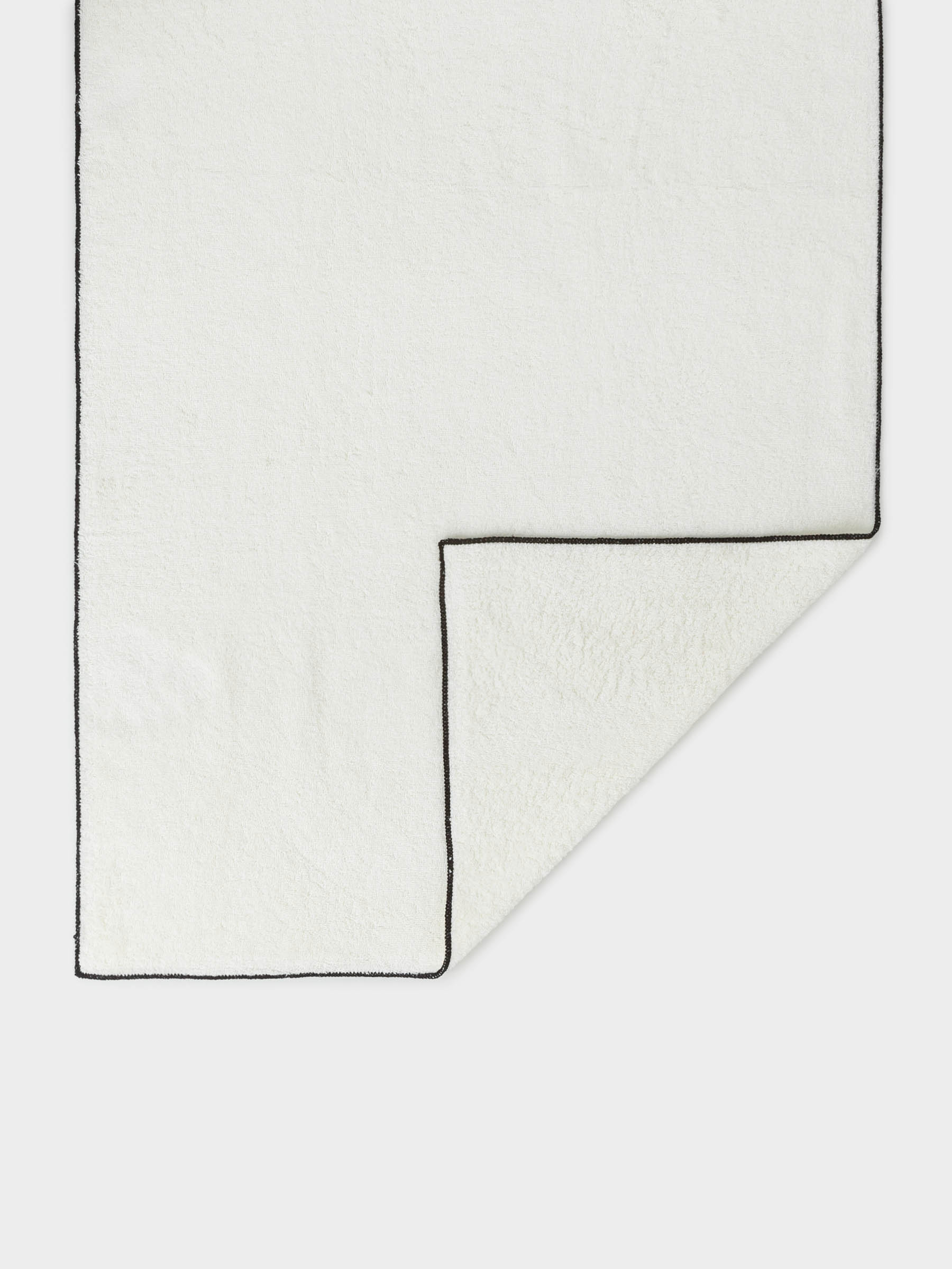 Полотенце, 70х140 см, хлопок, бежевое, Черный кант, Frotte cotton, image-3