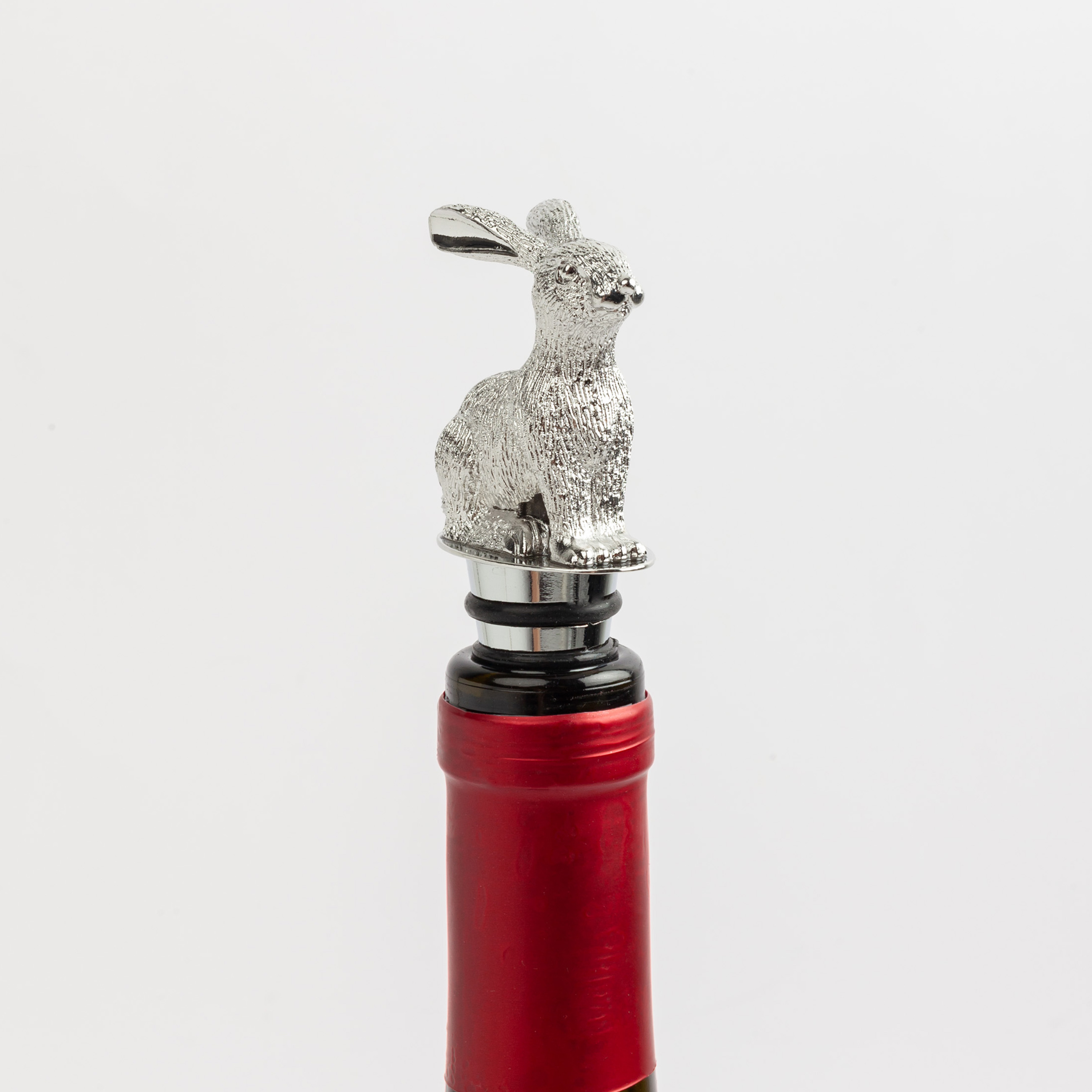 Пробка для винной бутылки, 11 см, металл, Кролик, Rabbit, image-4