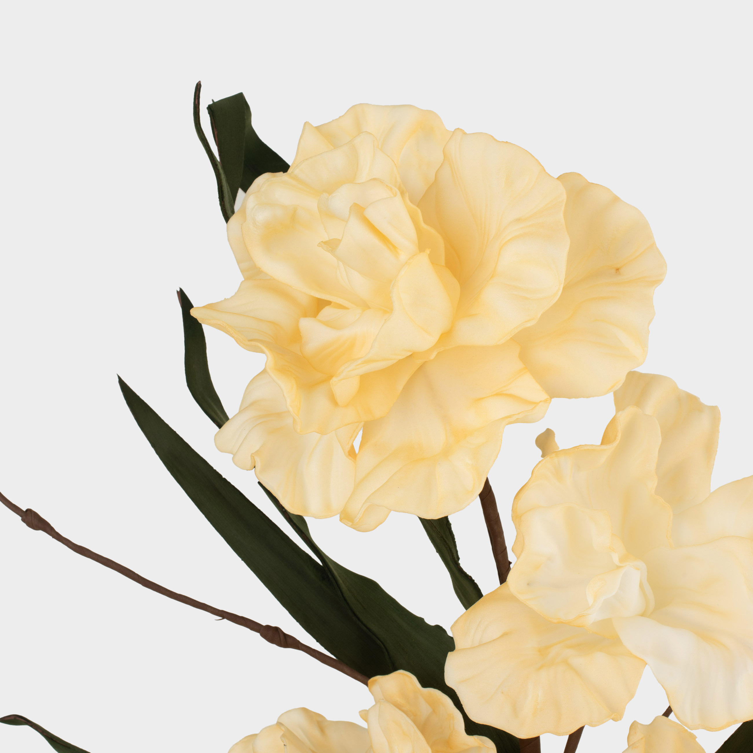 Ветка декоративная, 1 м, пластик/пенопласт, Кремовые пионы, Flower garden, image-3