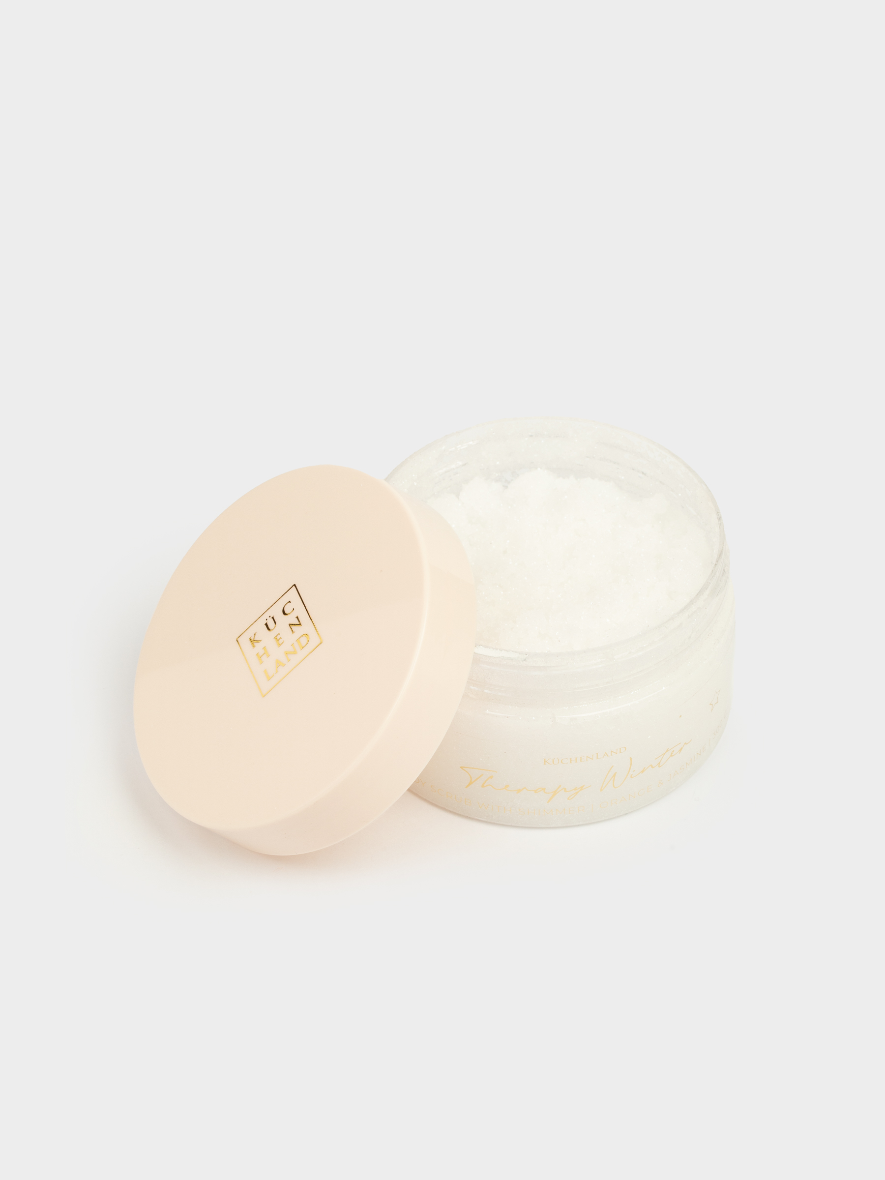 Денеге арналған скраб, 300 г, ылғалдандырады, шиммері бар, апельсин/ақжұпар, күміс, Therapy winter, image-2