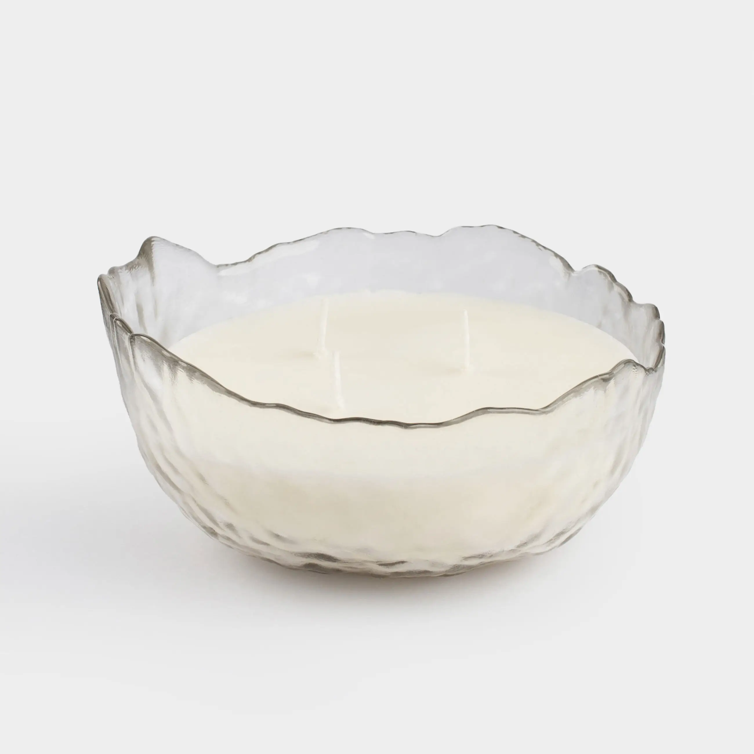 Свеча ароматическая, 13х6 см, три фитиля, в подсвечнике, стекло, Vanilla, Glacial color