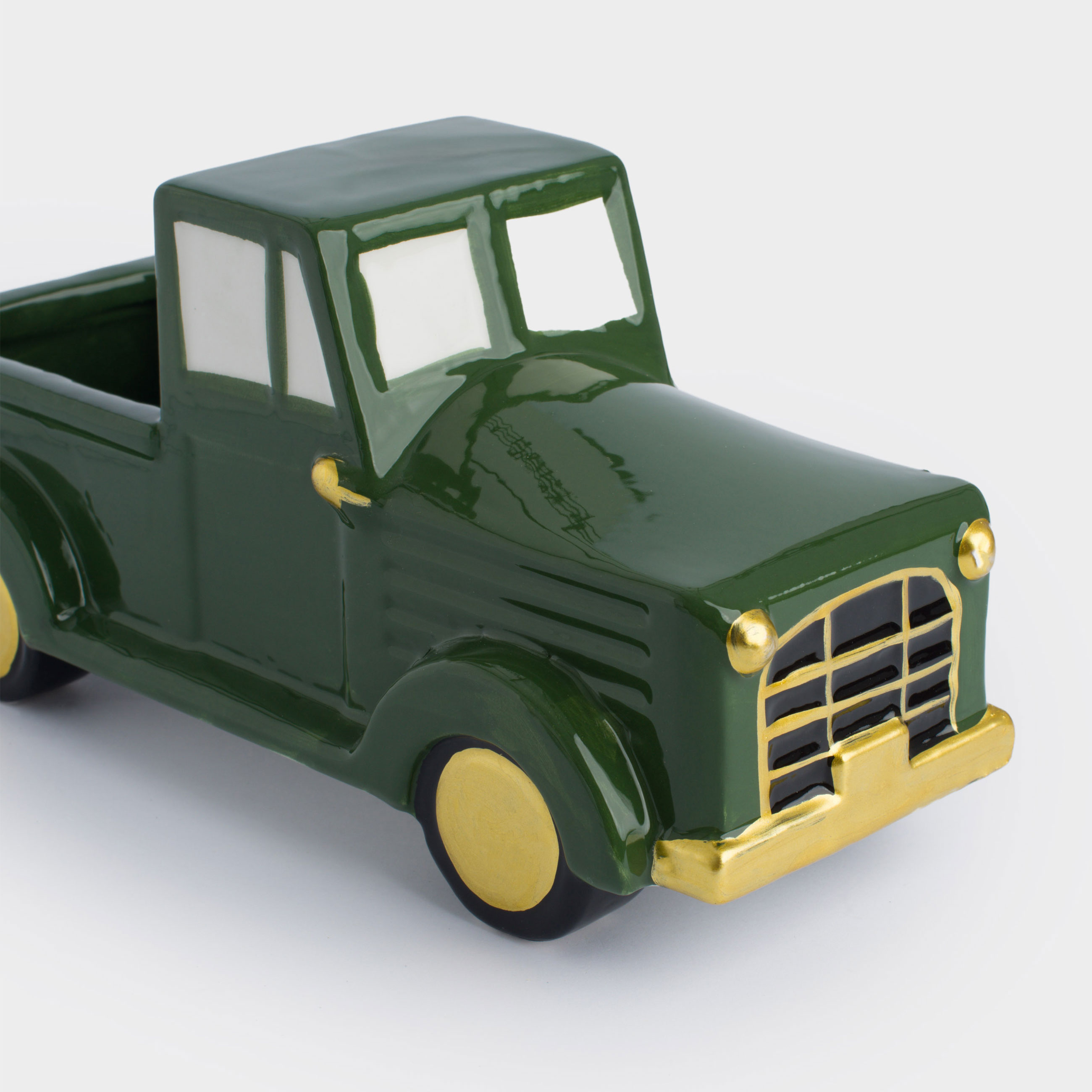 Конфетница, 24х12 см, керамика, зеленая, Машина, Car, image-7