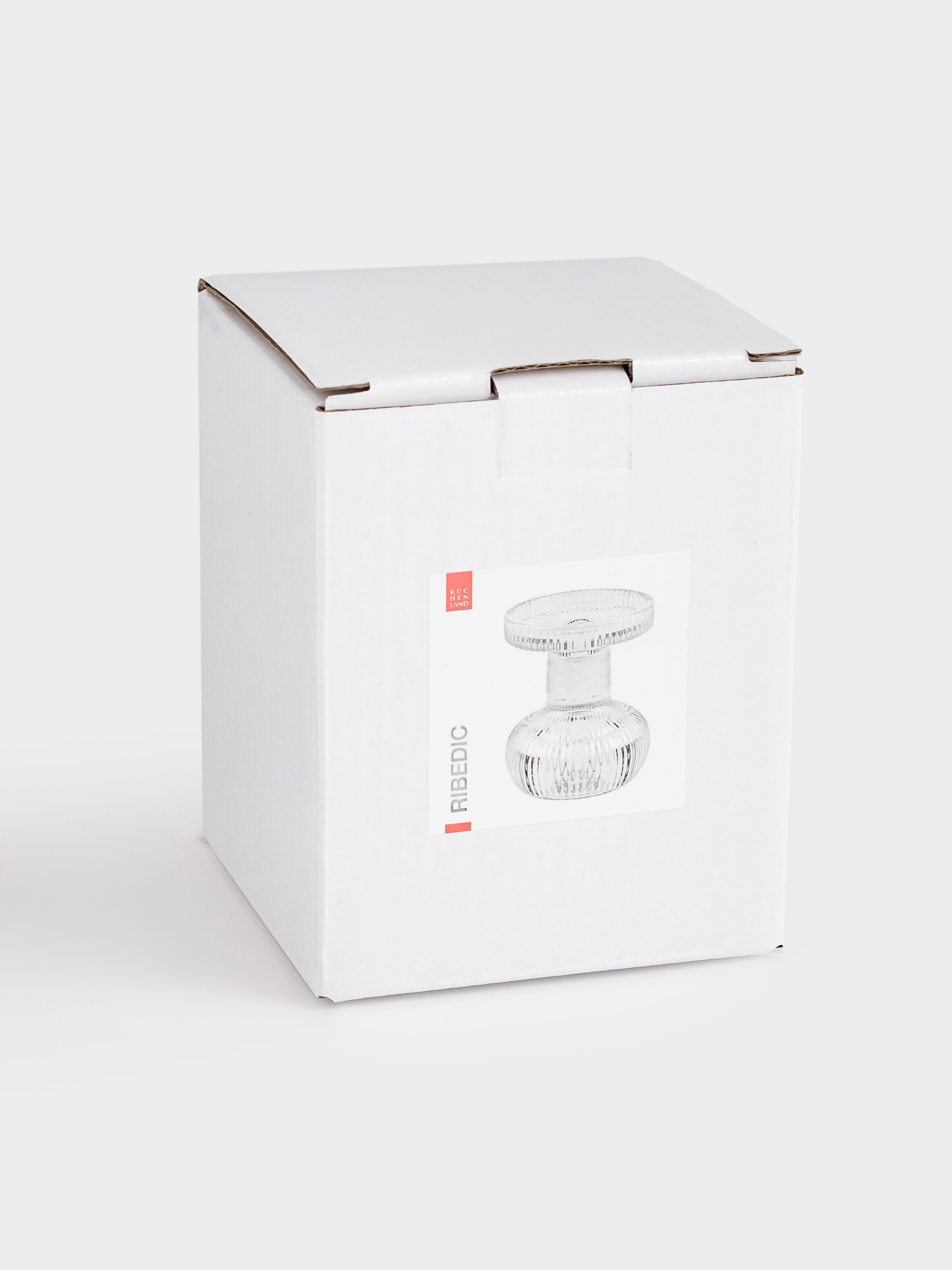 Шам ұстағыш, 11 см, жұқа/цилиндрлік шамға арналған, сабақты, шыны, Ribedic, image-4