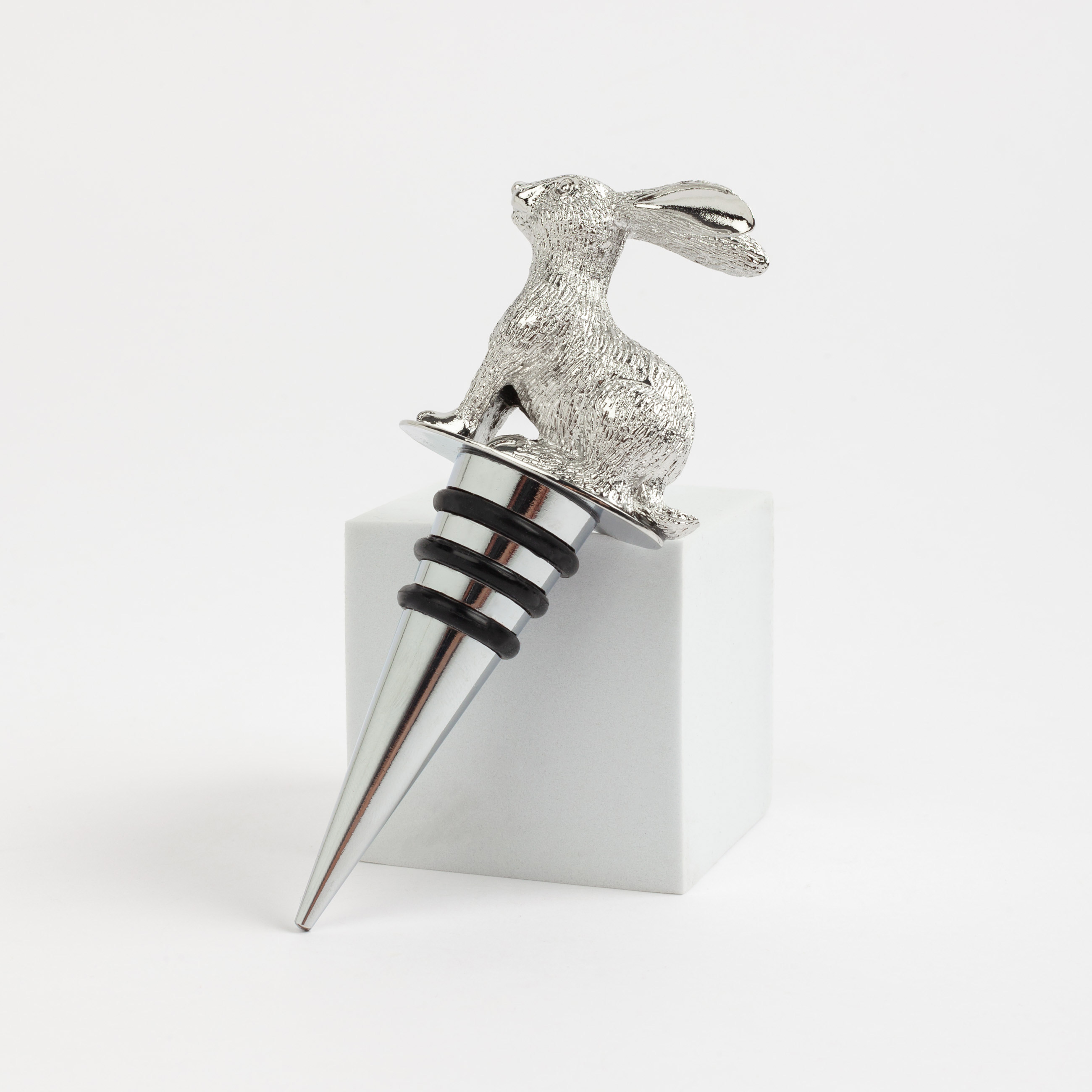Пробка для винной бутылки, 11 см, металл, Кролик, Rabbit, image-1