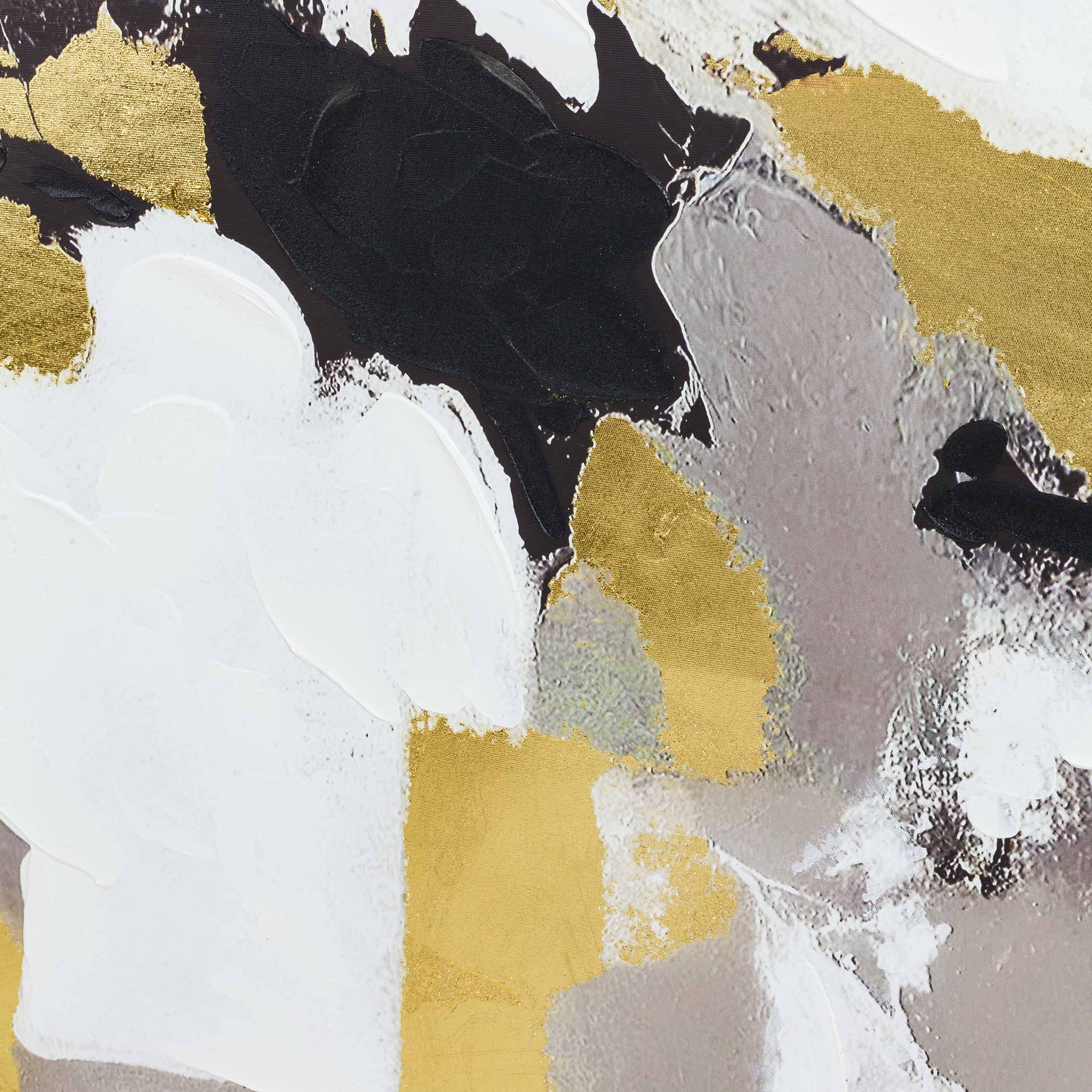Картина в раме, 80х120 см, холст, золотисто-серая, Абстракция, Abstract, image-4