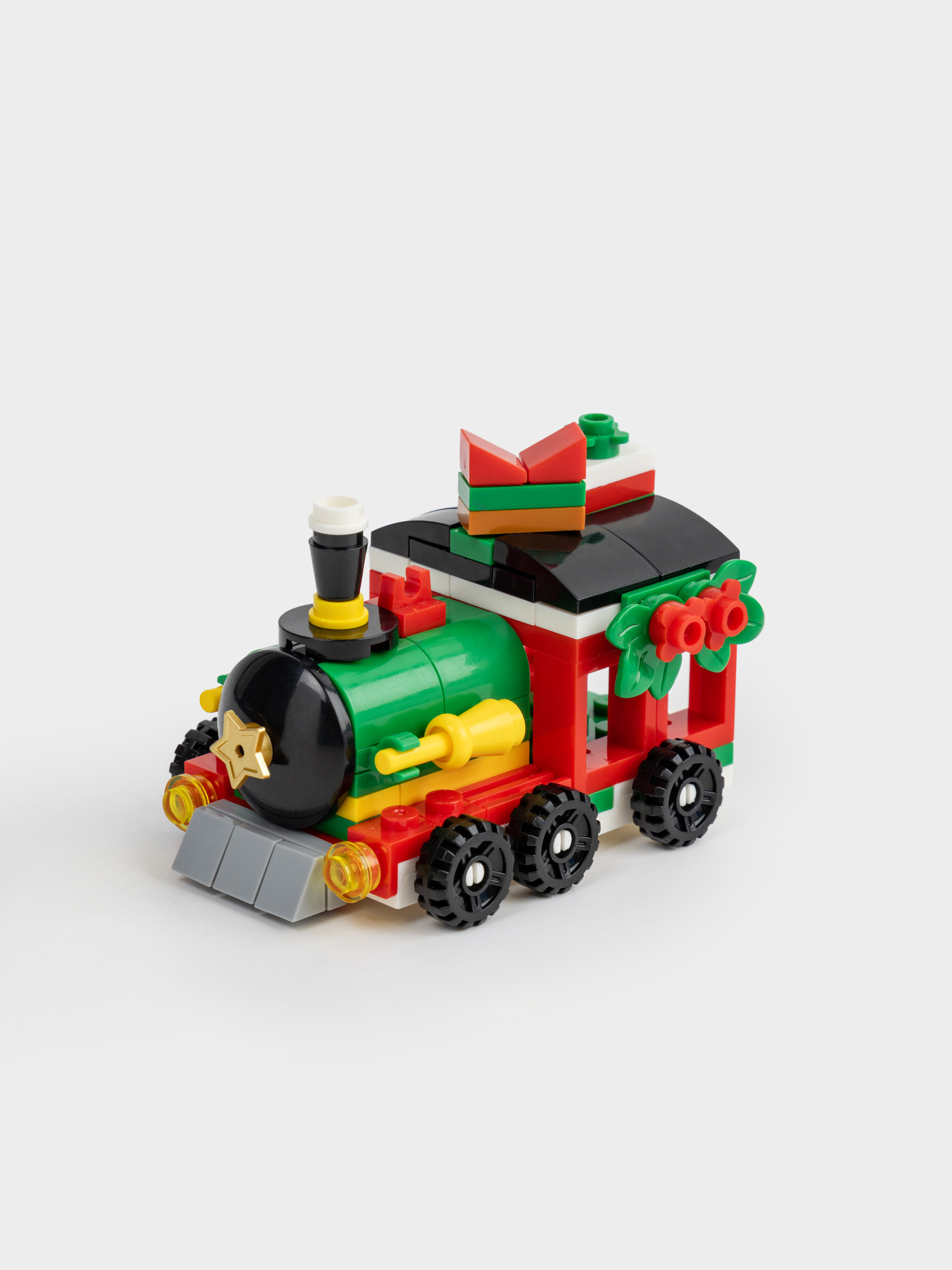 Конструктор, 8х6 см, 103 детали, пластик, цветной, Паровоз, Hobby kids, image-0
