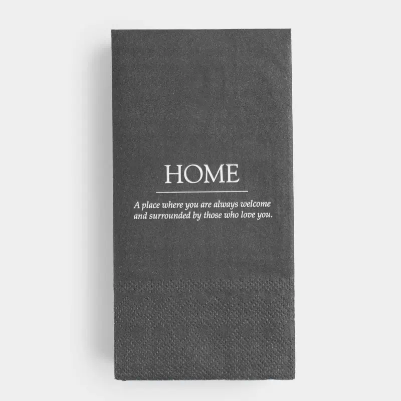 Салфетки бумажные, 33х33 см, 20 шт, прямоугольные, черные, Home, Course ,image-0