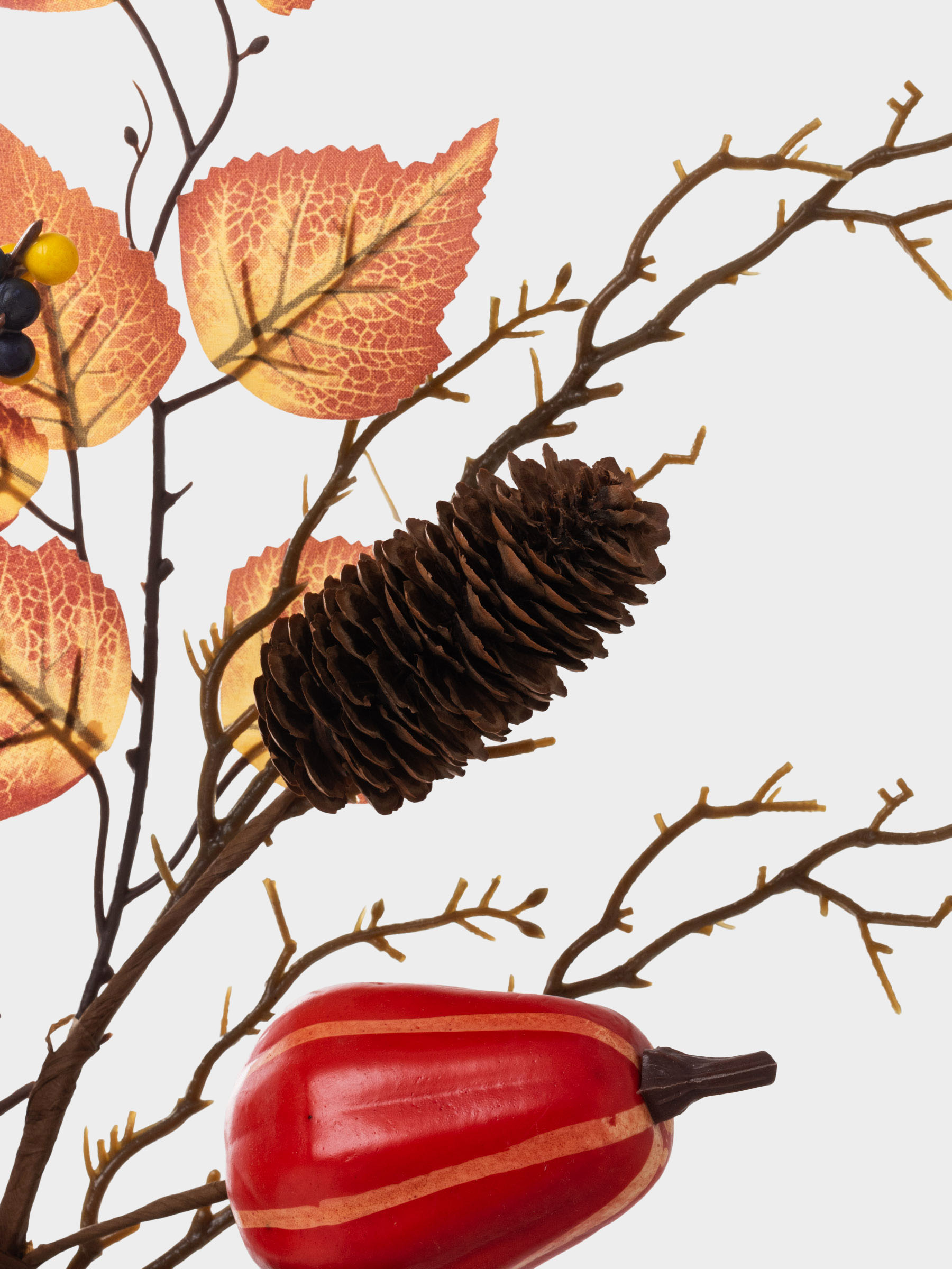Сәндік бұтақ, 50 см, пластик/қағаз, Күзгі жиын-терін, Forest symphony decor, image-2