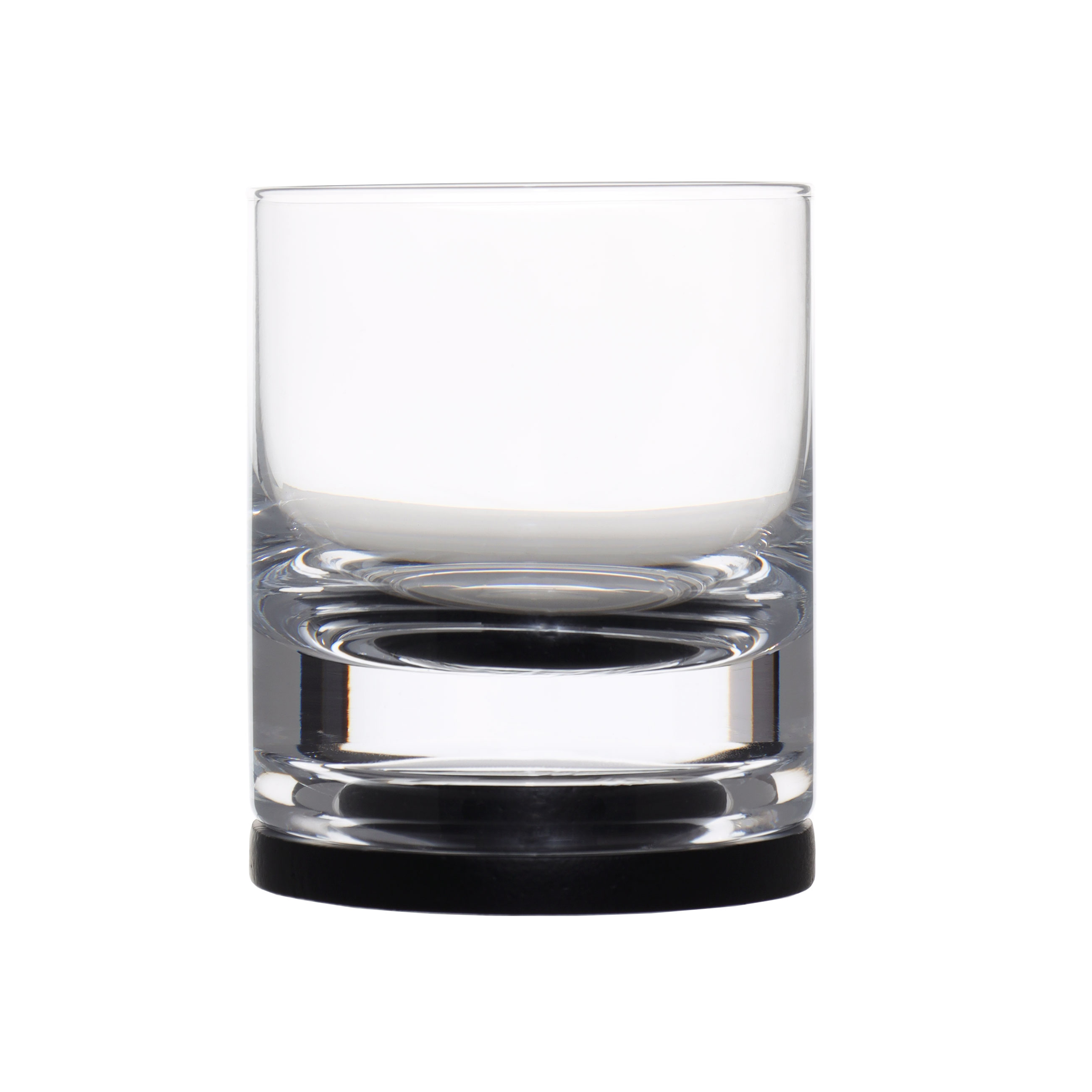 Стакан для виски, 10 см, 340 мл, 2 шт, на подставке, стекло/дерево, Clear, image-1