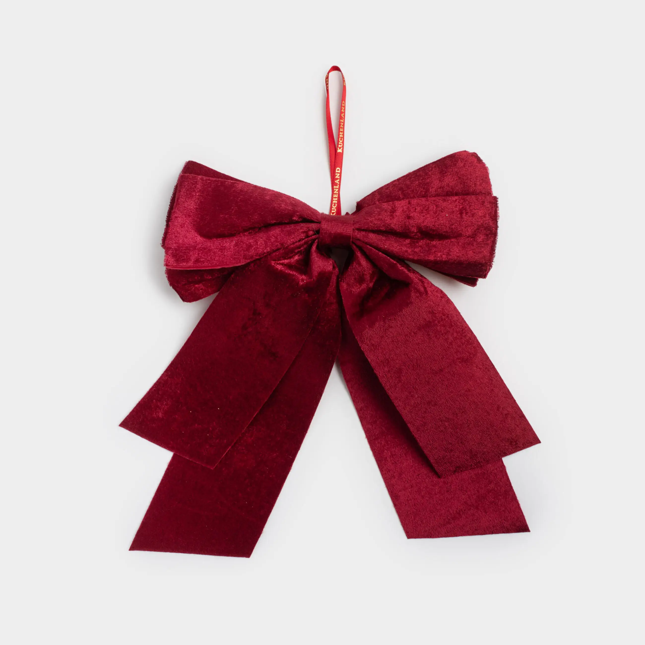 Украшение декоративное, 27 см, полиэстер, красное, Бант, Bow velvet