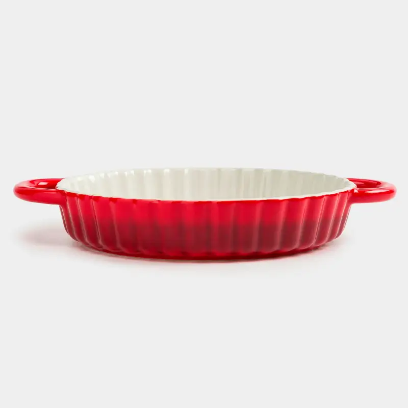 Форма для запекания, 28 см, керамика, круглая, бордовая, Градиент, Cakes gradient, image-0