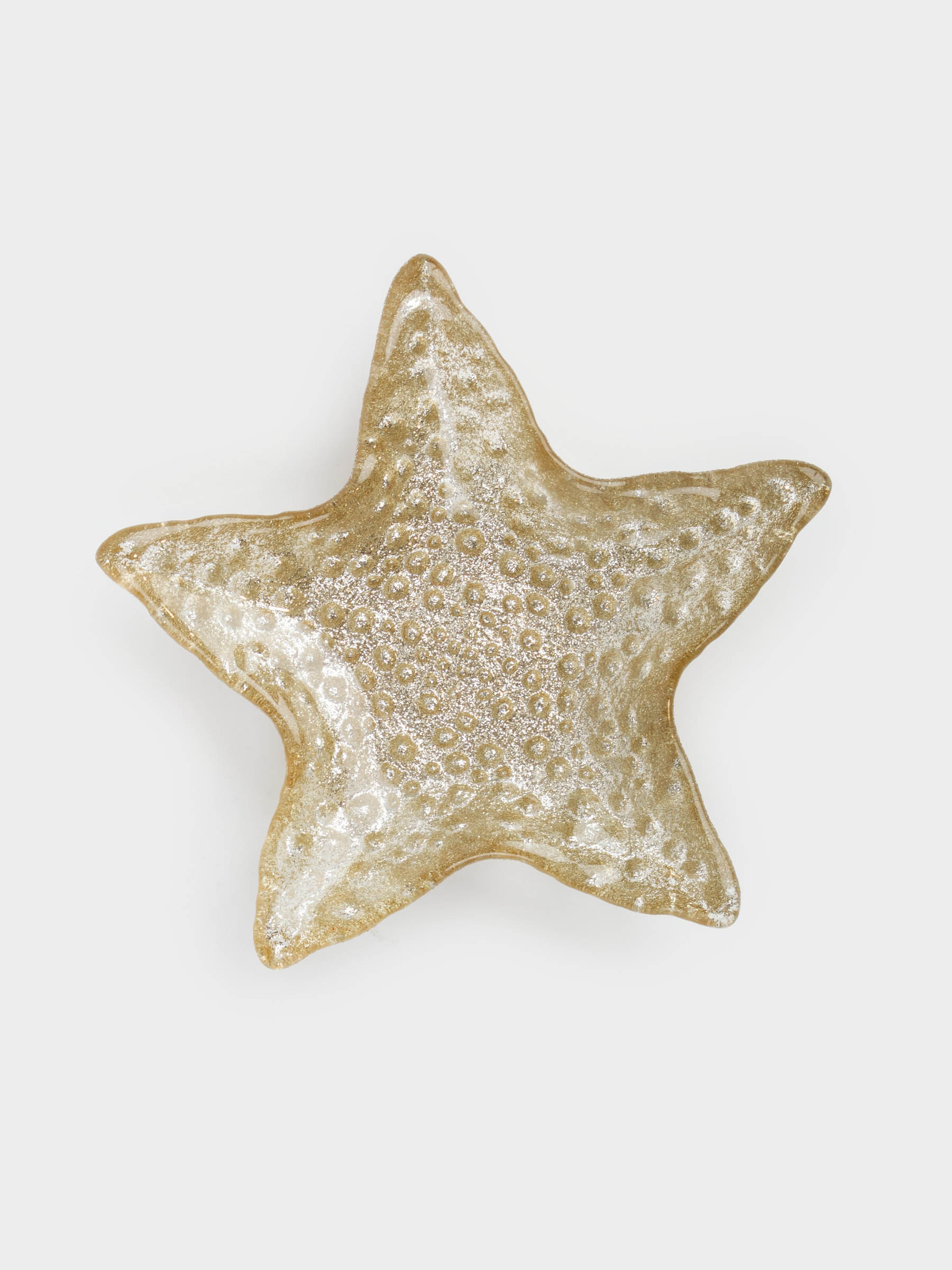Блюдо, 16х2 см, стекло, шампань, Морская звезда, Starfish, image-1