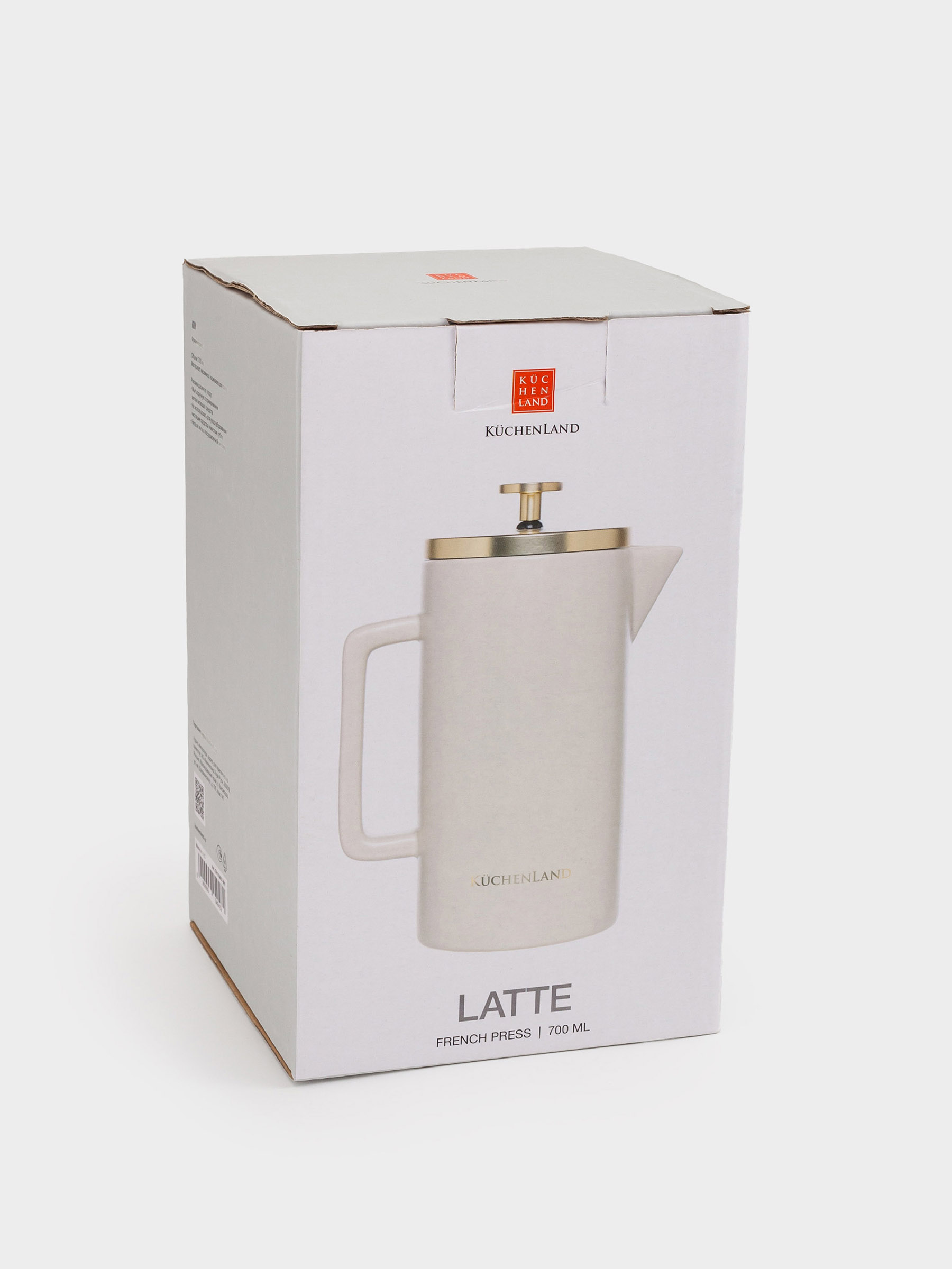 Френч-пресс, 700 мл, керамика/сталь, бежево-золотистый, Latte, image-6