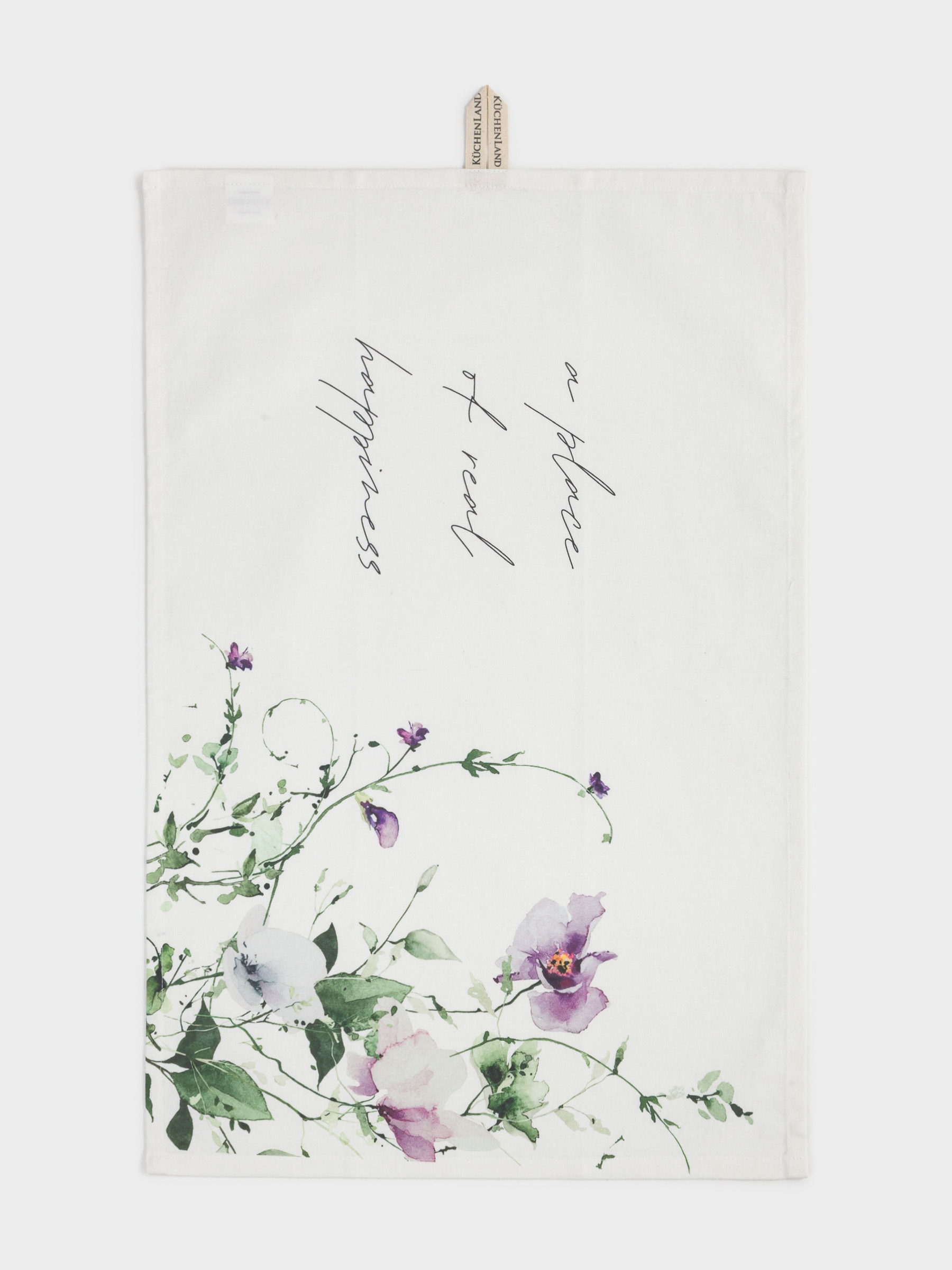 Полотенце кухонное, 40х60 см, хлопок, молочное, Эустомы, Floret, image-0
