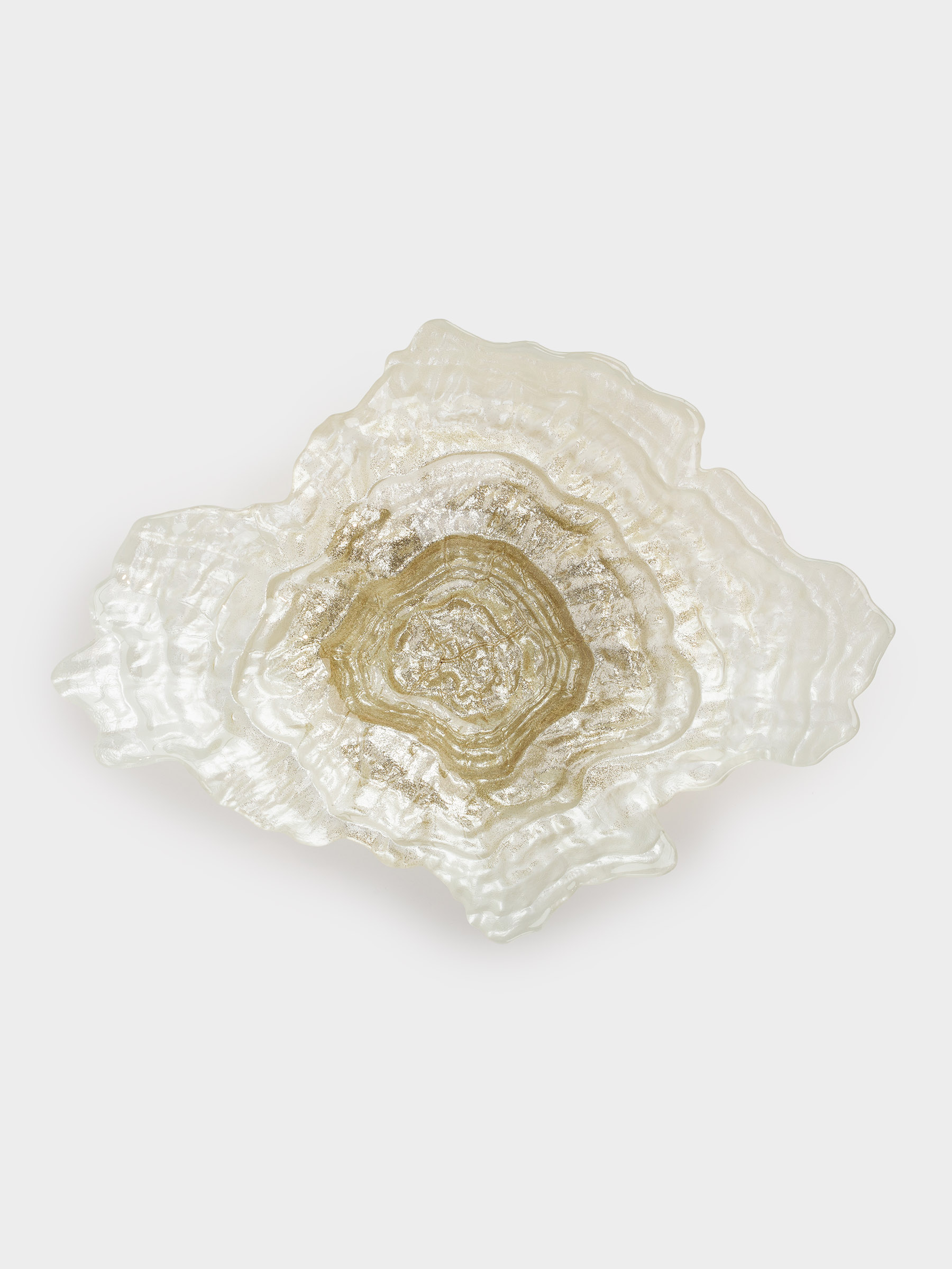 Блюдо, 45х33х10 см, стекло, шампань/молочное, Устрица, Shellfish, image-3