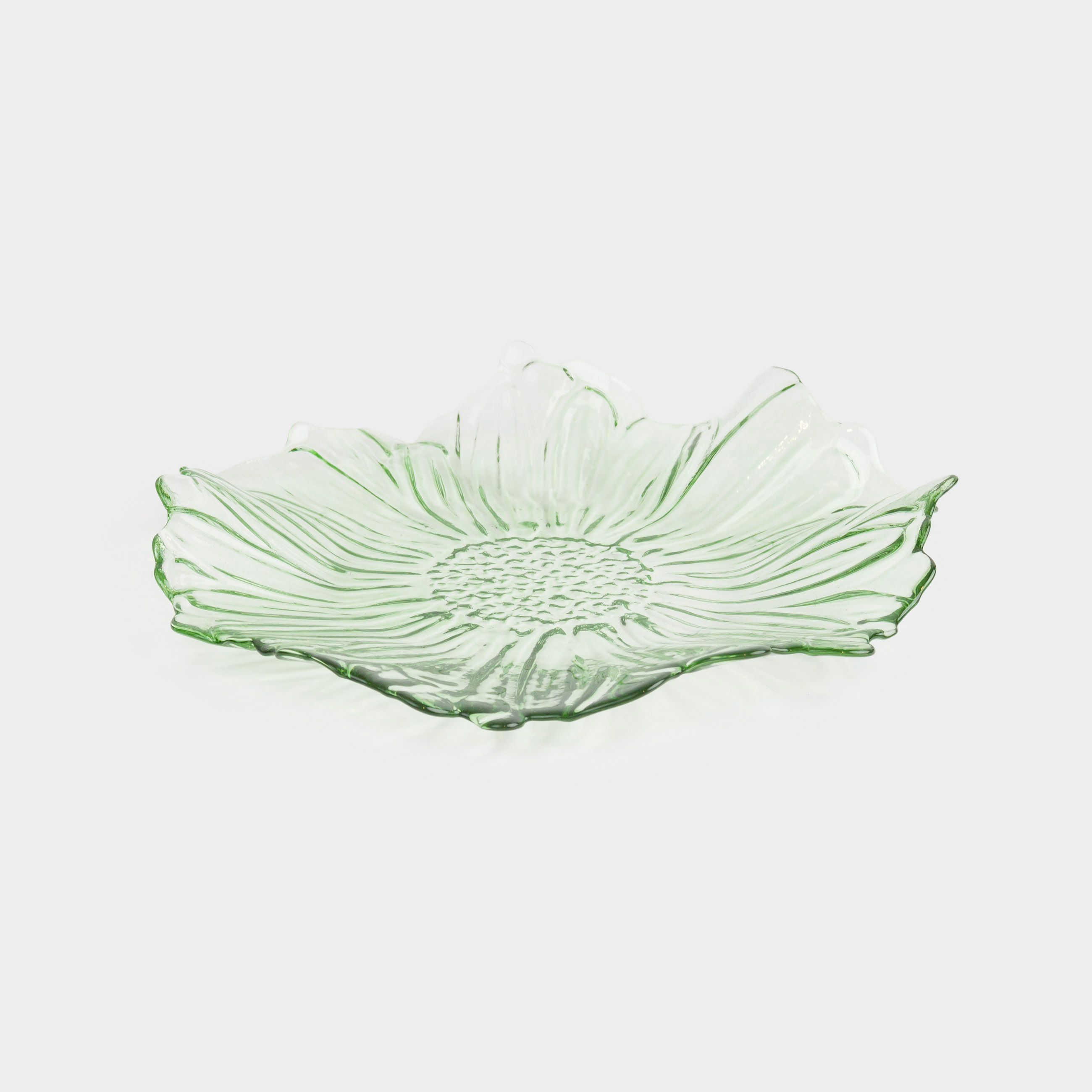 Блюдо, 20 см, стекло Р, зеленое, Цветок, Fleur color, image-4