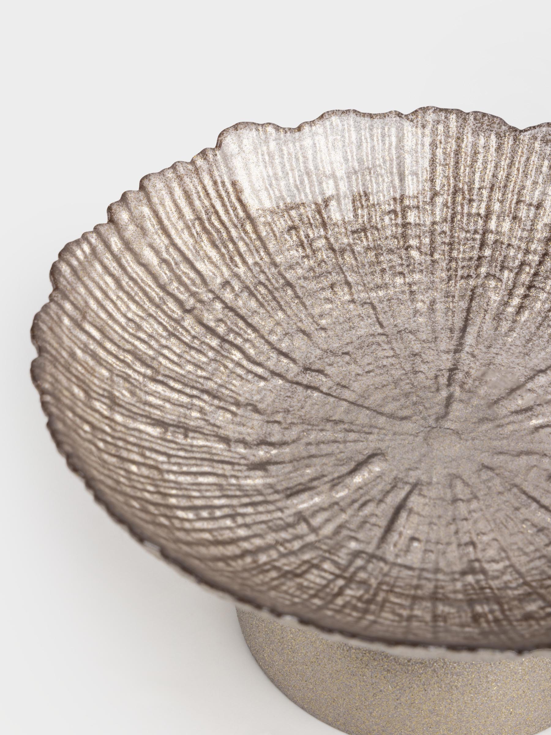 Ваза для фруктов, 21x11 см, на ножке, стекло, коричневая, Raisen, image-3